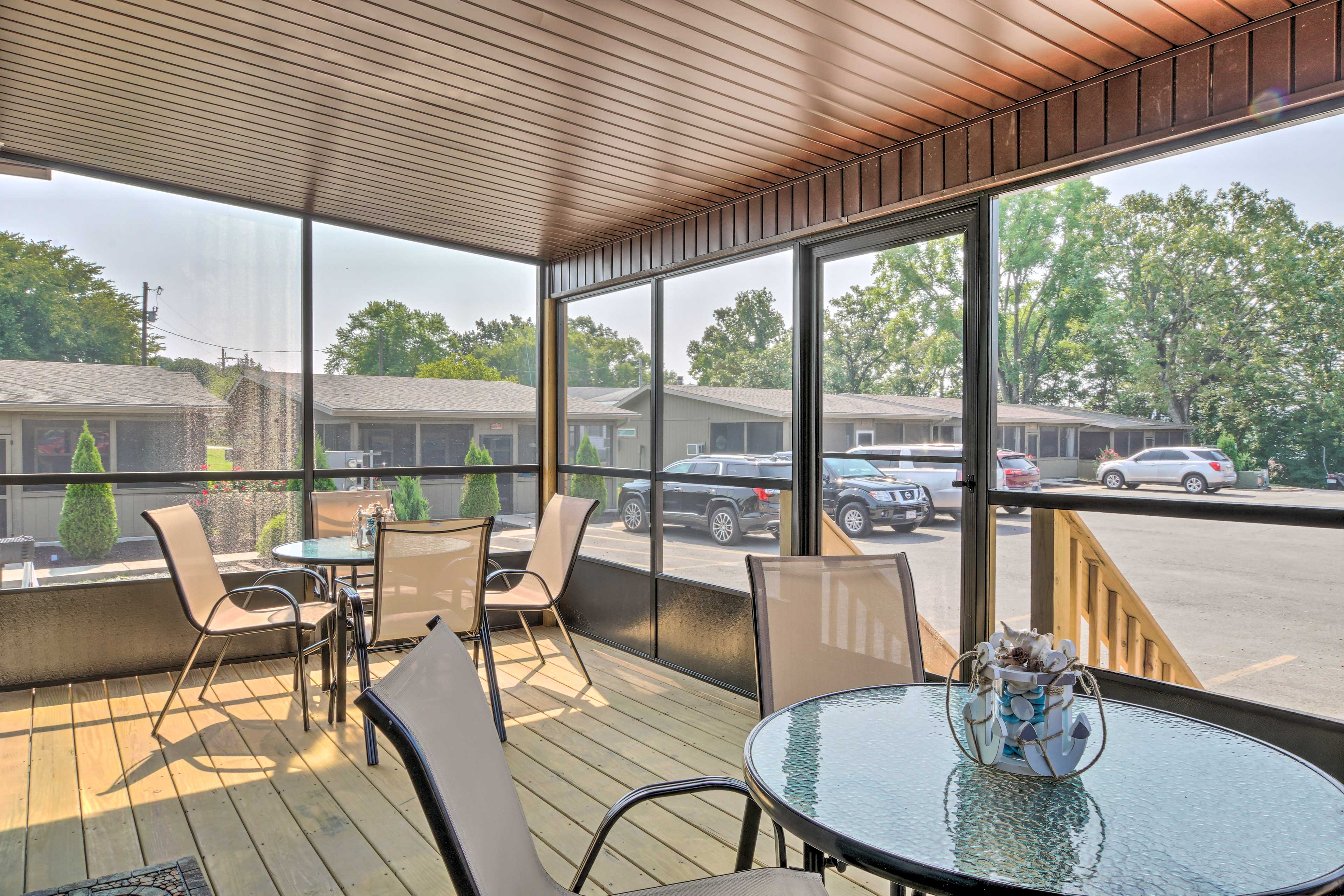 Private Screened Patio | Stairs Required to Access