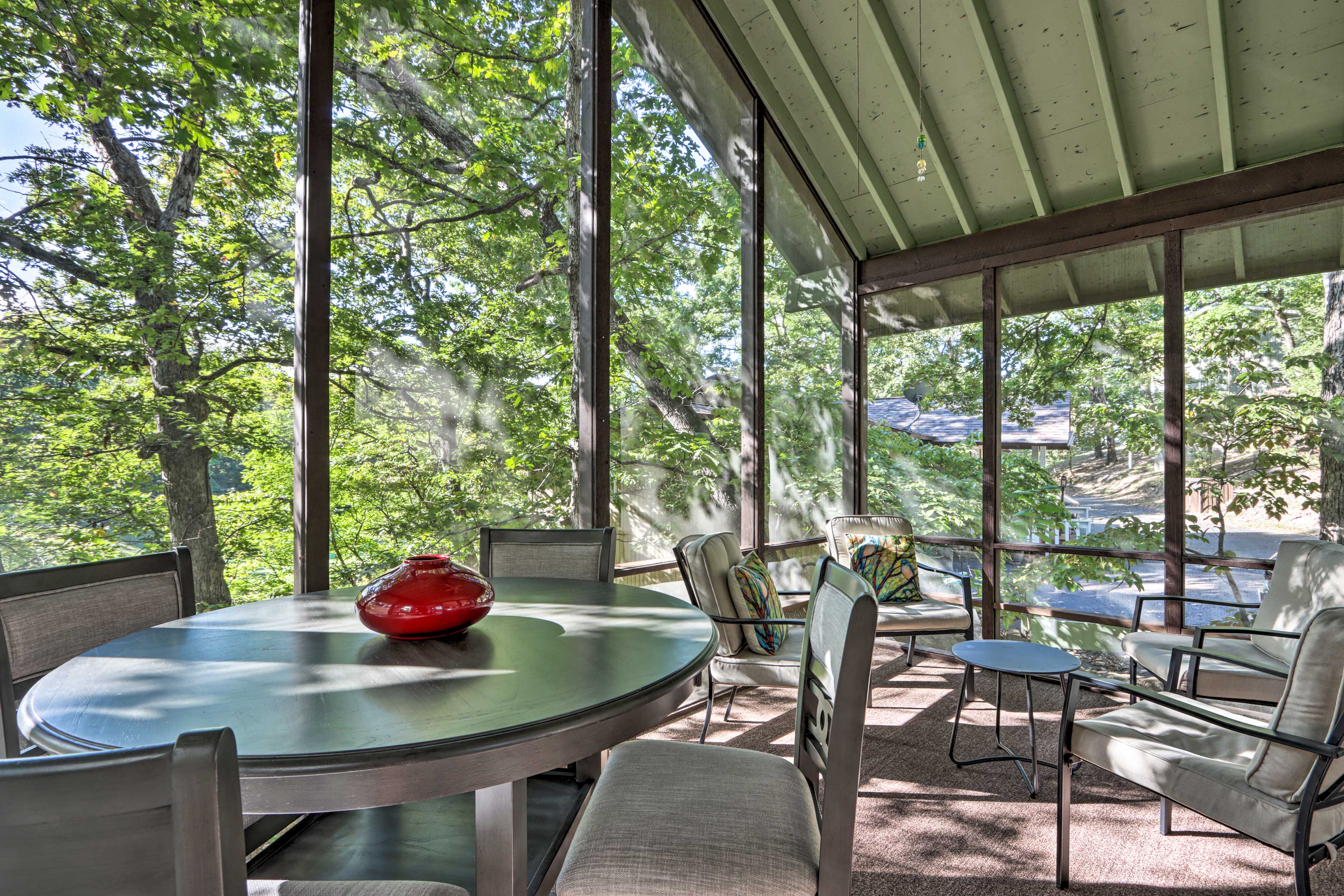 Screened Porch | Main Floor | Peek-a-Boo Lake Views