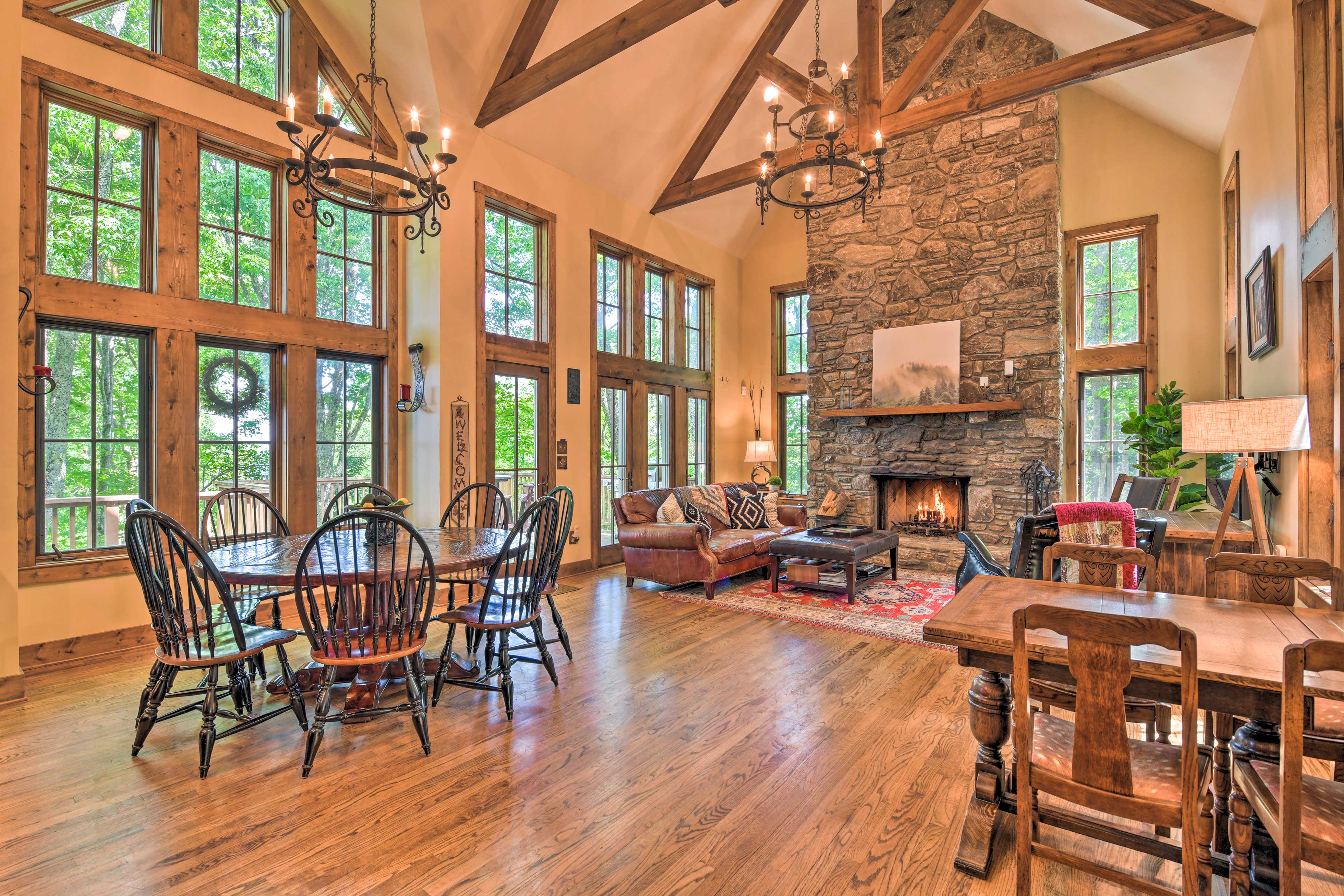 Waynesville Vacation Rental | 5BR | 5.5BA | 3,840 Sq Ft | 2-Step Entry