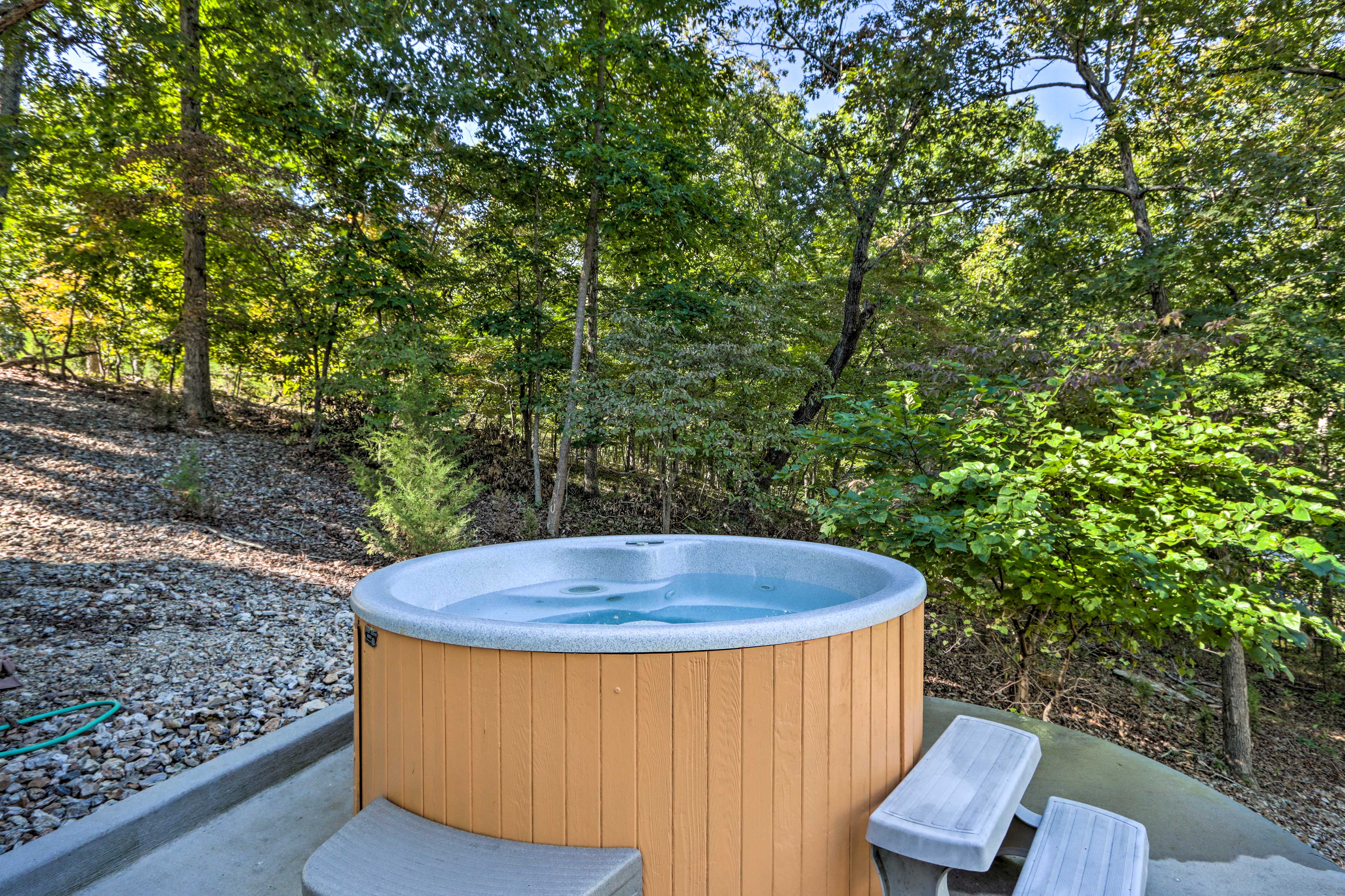 Patio | Private Hot Tub