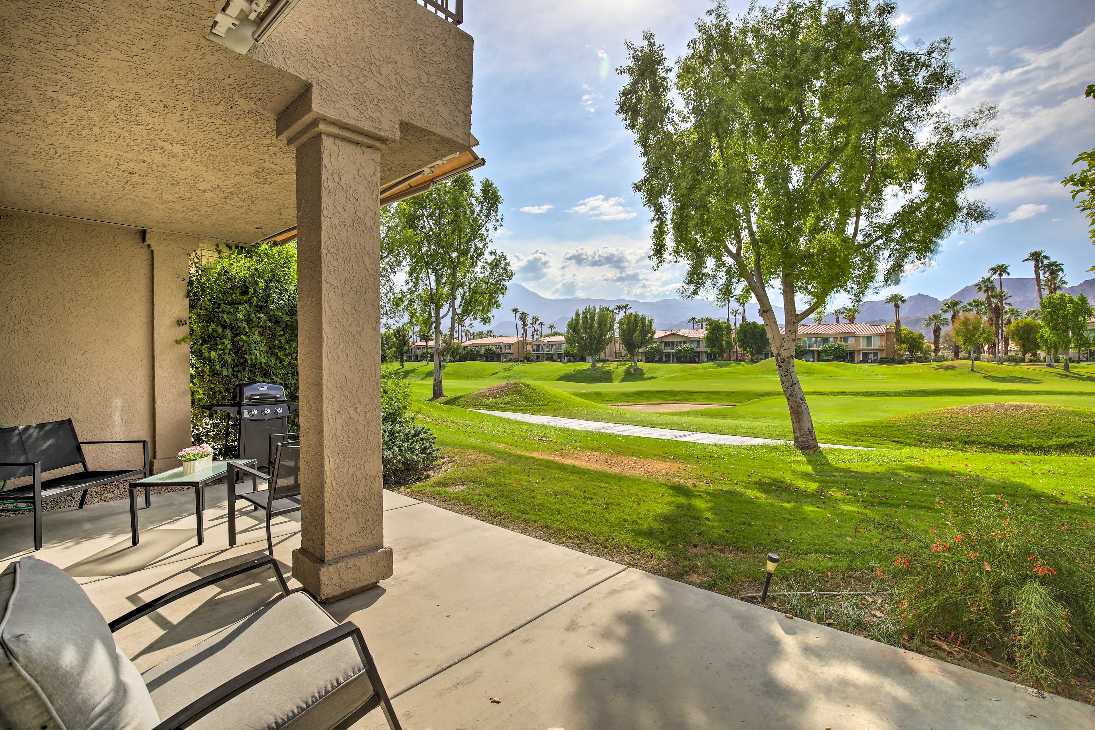 Backyard Patio | Gas Grill | Access from Living Room