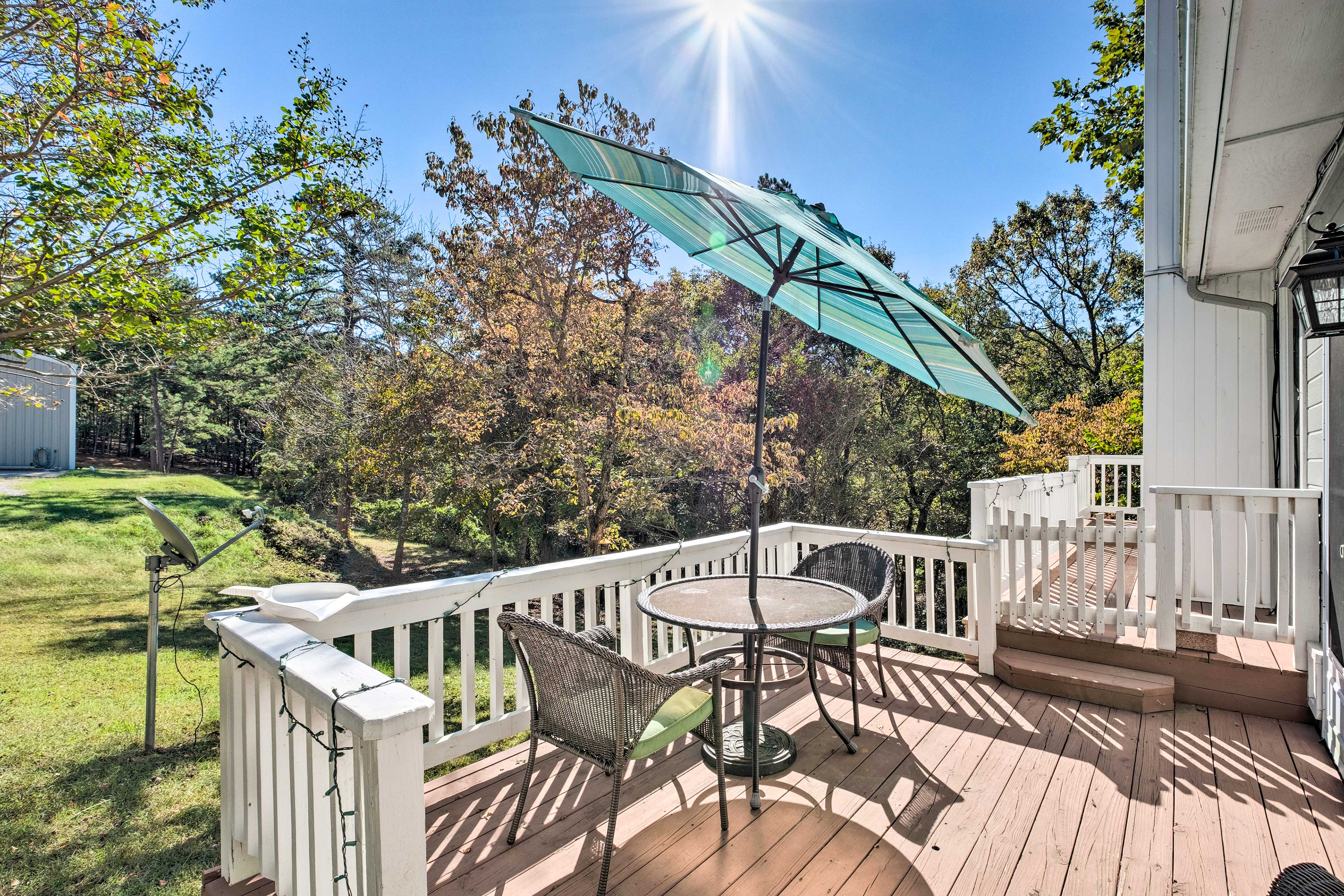 Wraparound Deck | Outdoor Dining | Wooded Surroundings