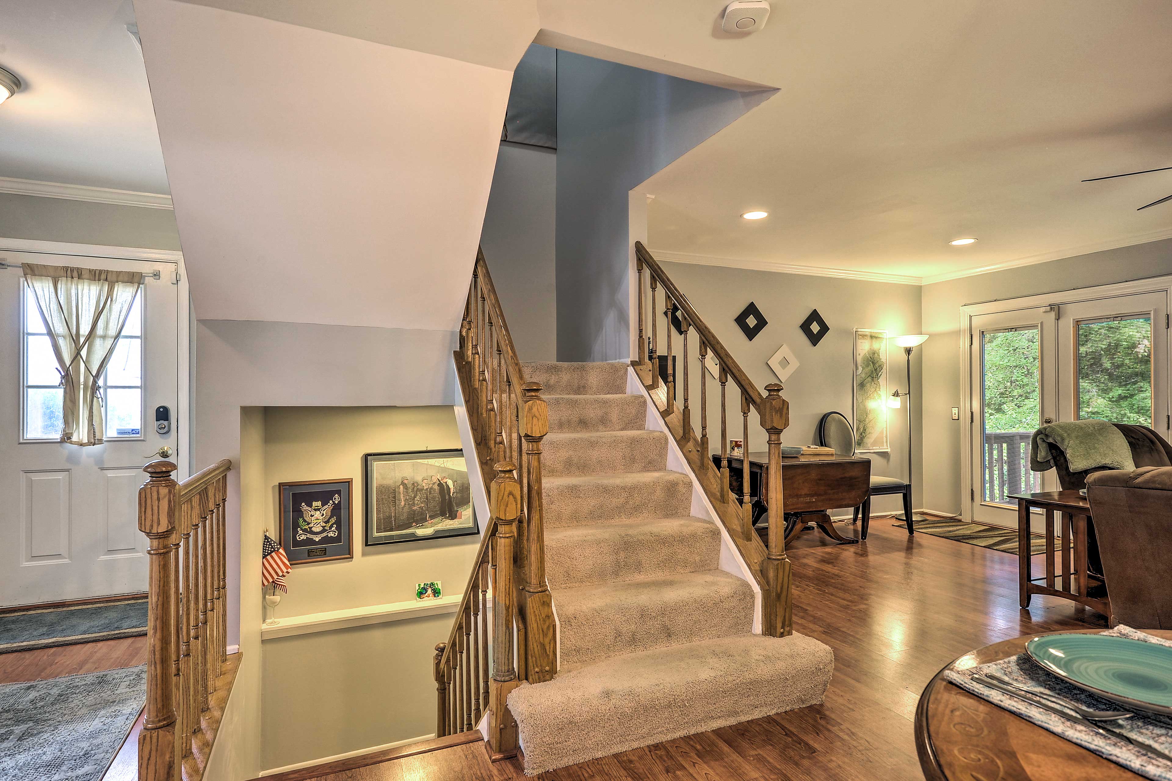 Hallway | Stairs Required to Access Bedrooms & 2nd Living Area