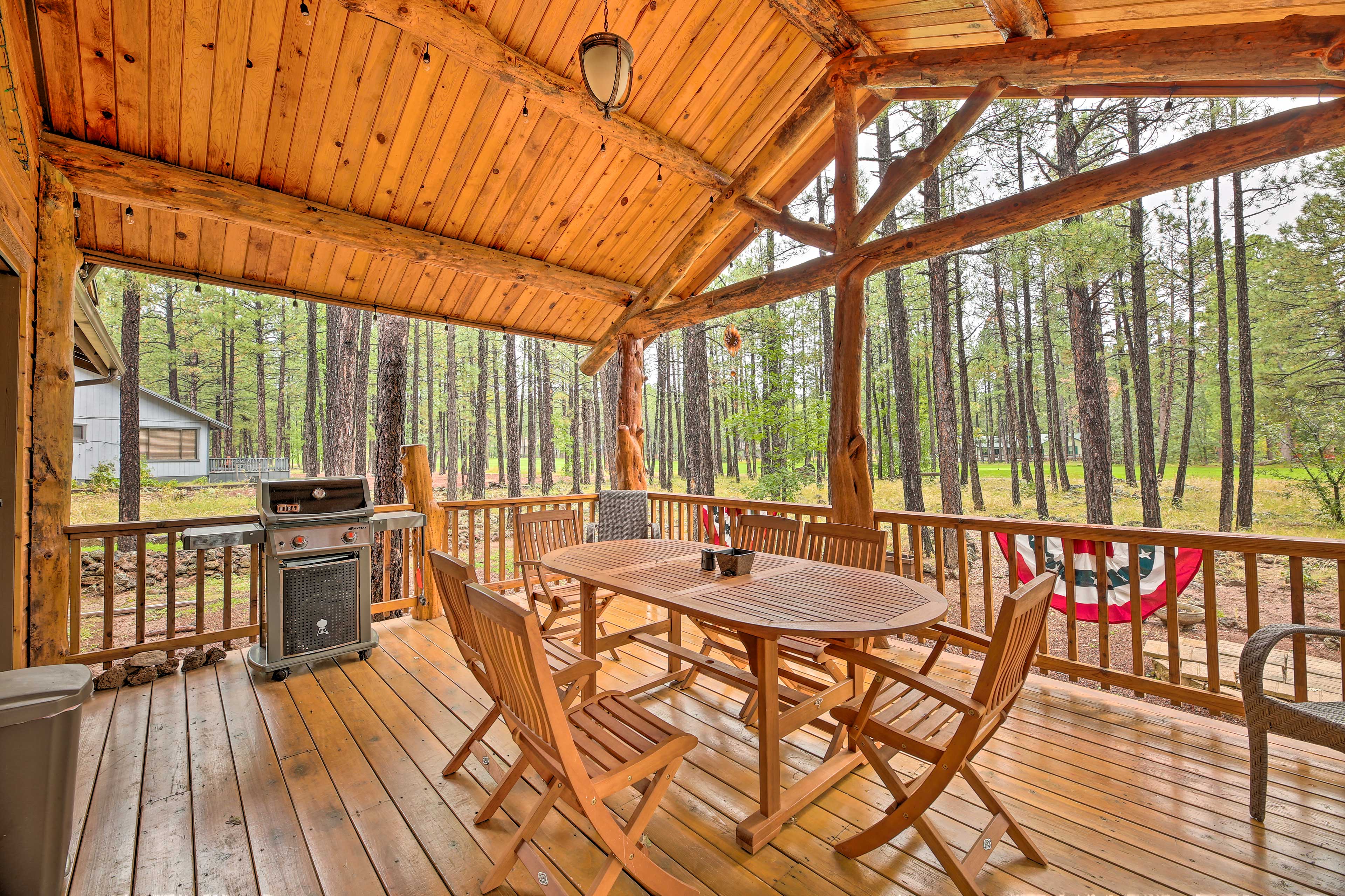 Lush Pinetop Retreat w/ Large Deck & Wooded Yard!