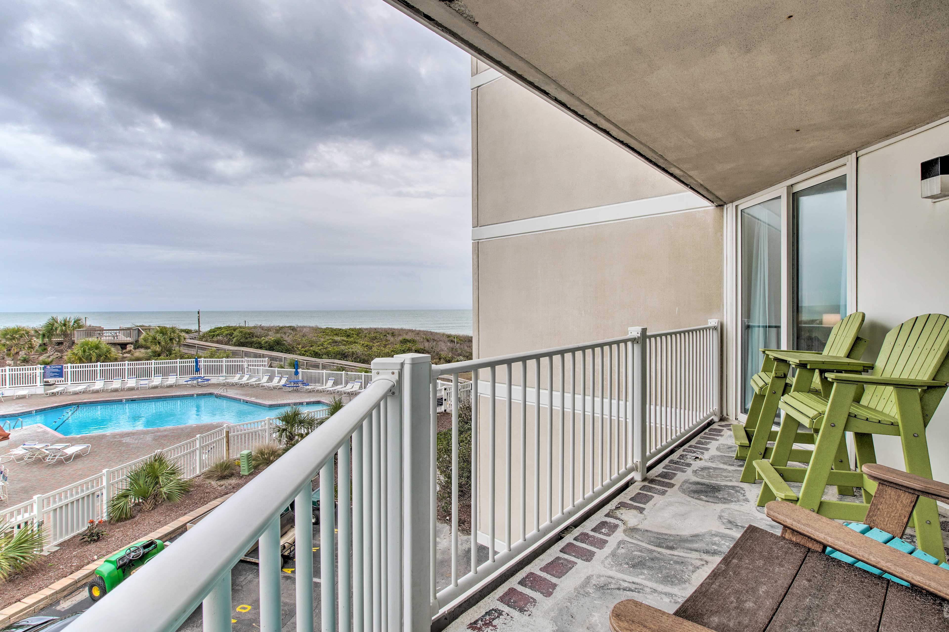 Balcony | Ocean & Pool Views