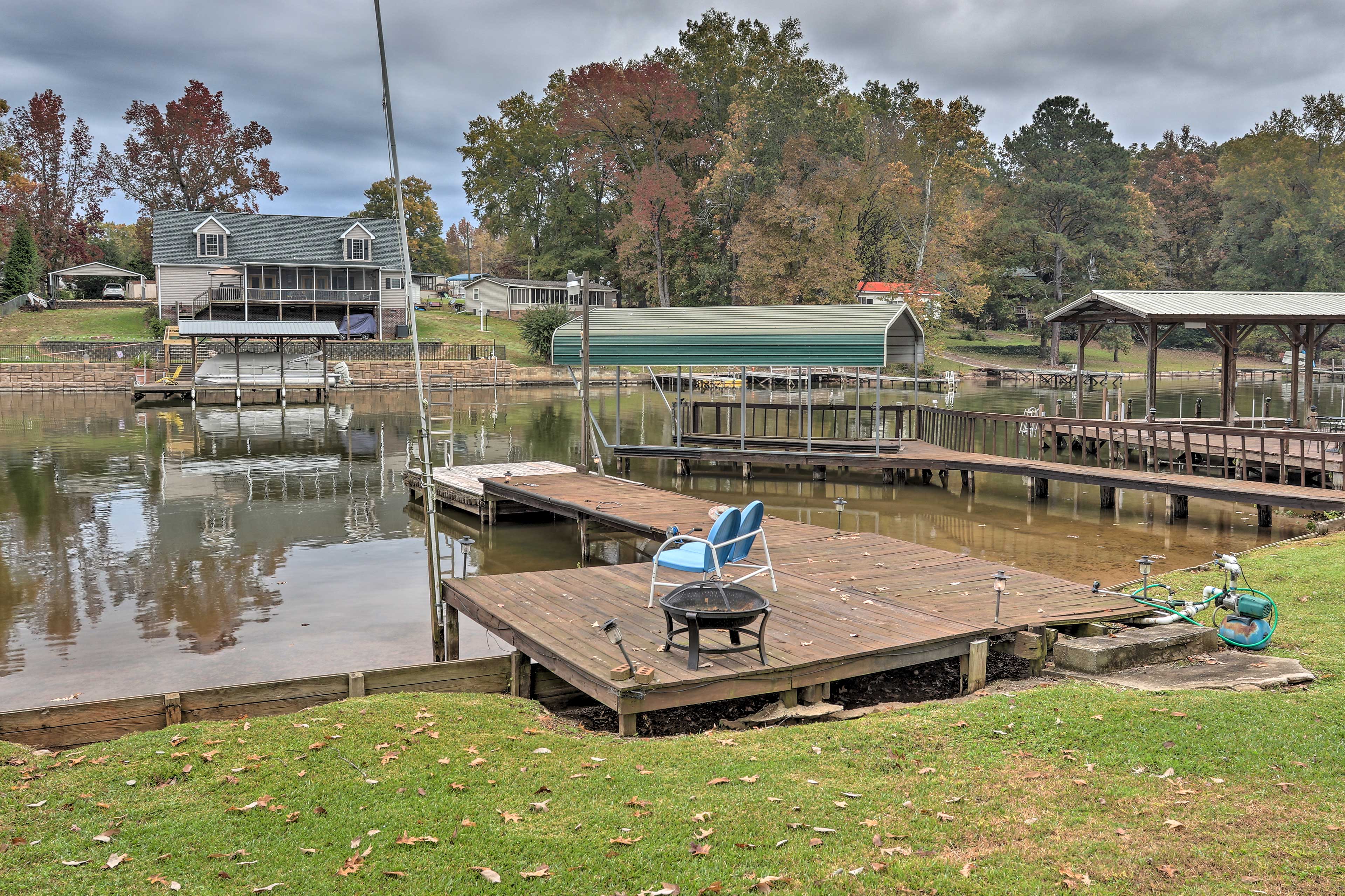 Covered Dock | Fishing Dock | Fire Pit