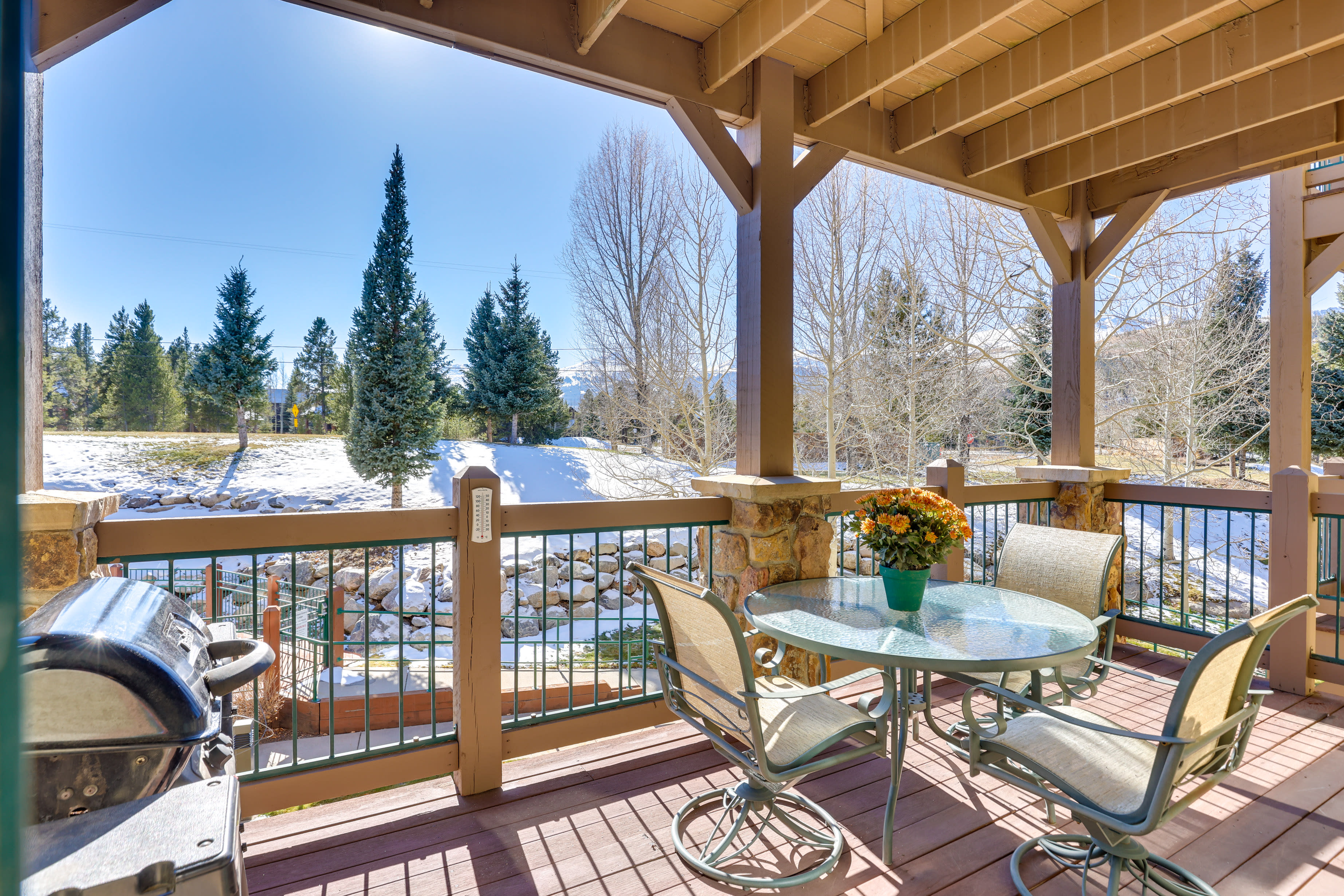 Covered Balcony | Mountain Views