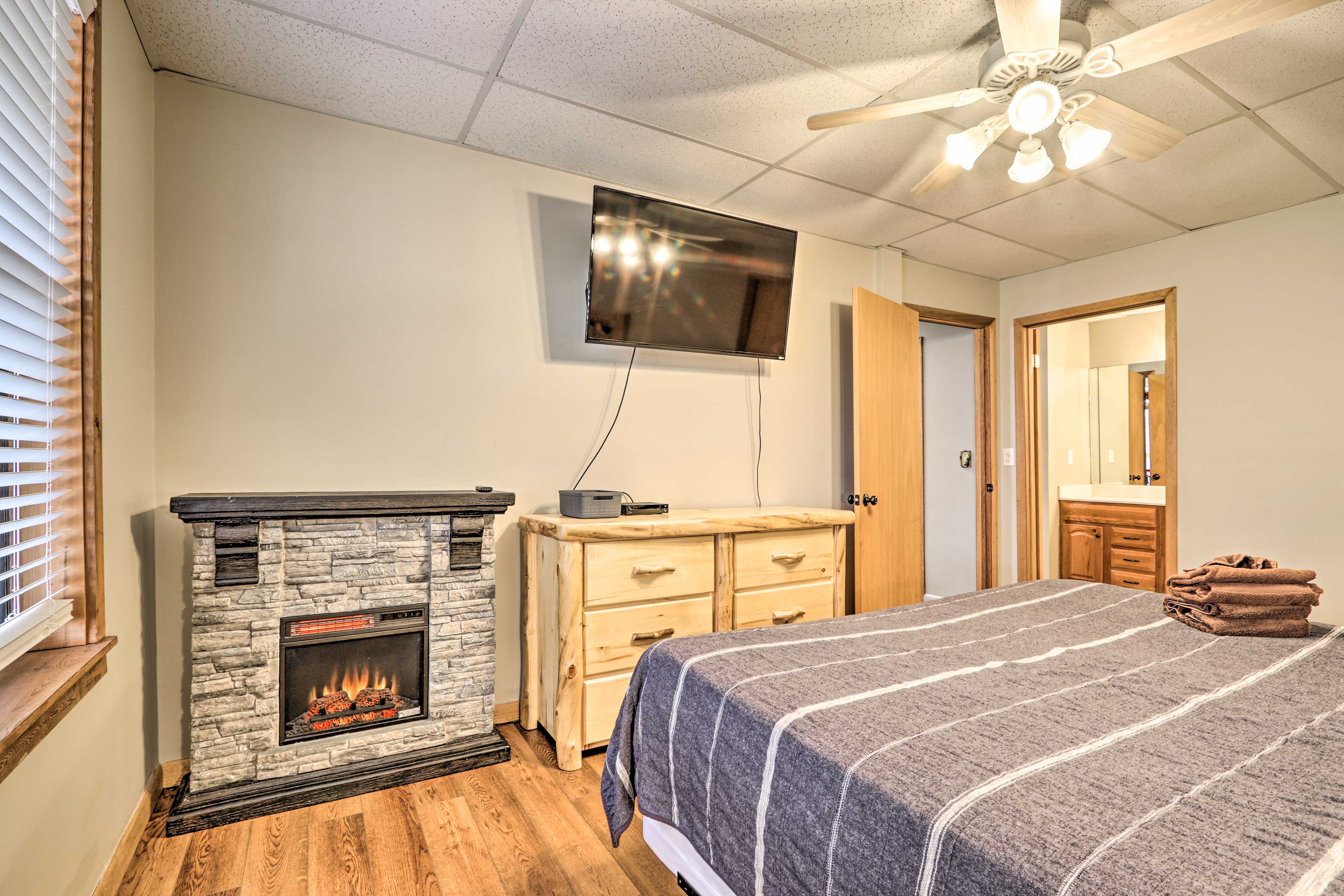 Bedroom 3 | Electric Fireplace | Smart TV