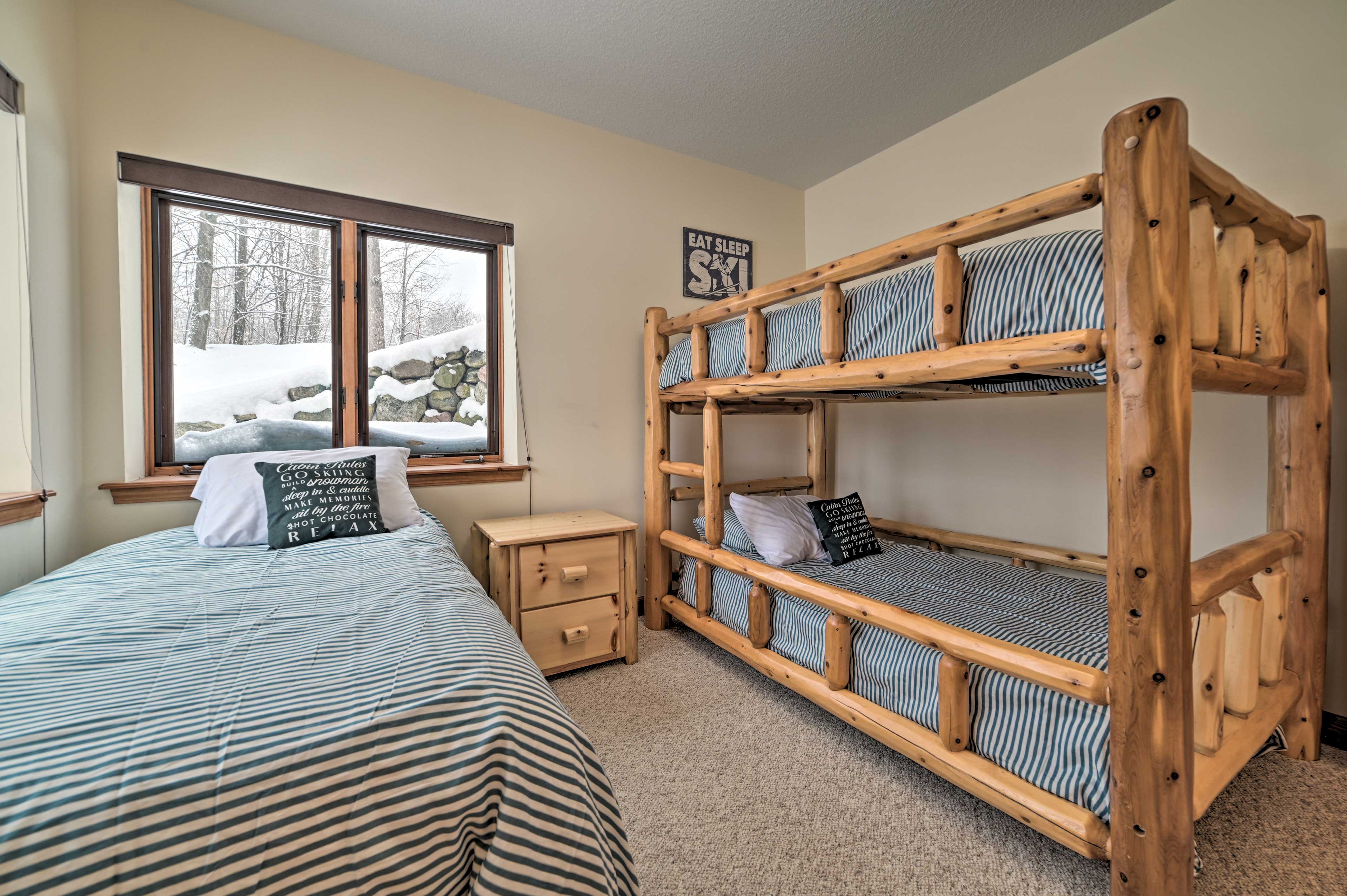 Bedroom 5 | Lower Level | Twin Bed | Twin Bunk Bed