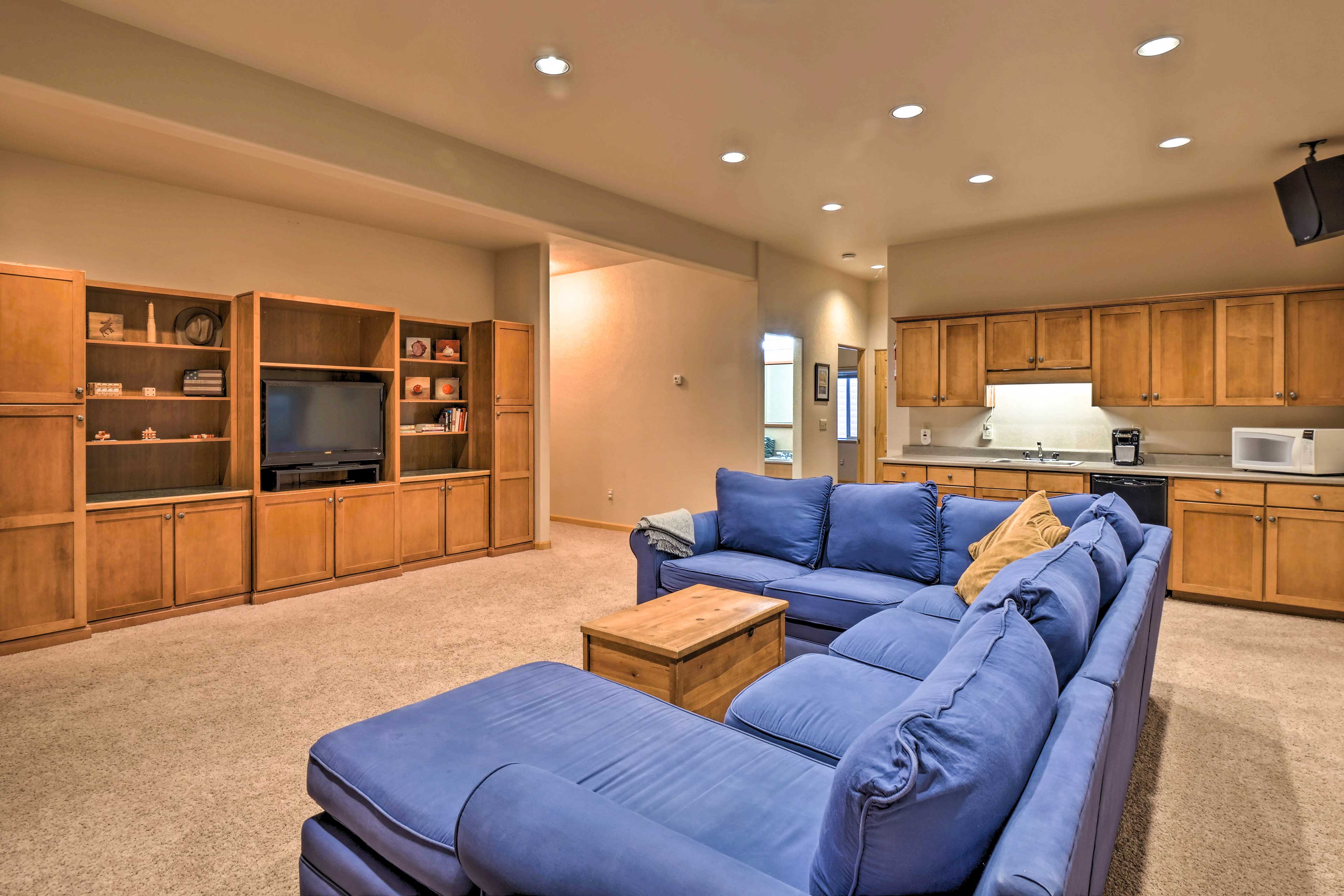 Basement Living Room w/ Kitchenette