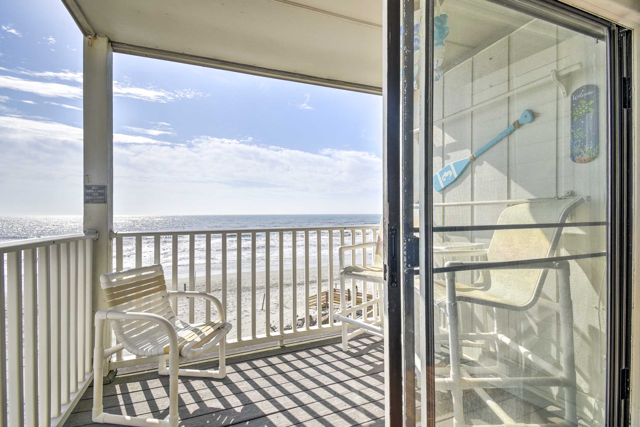 Covered Balcony | Unobstructed Views of Ocean, Inlet & Waites Island