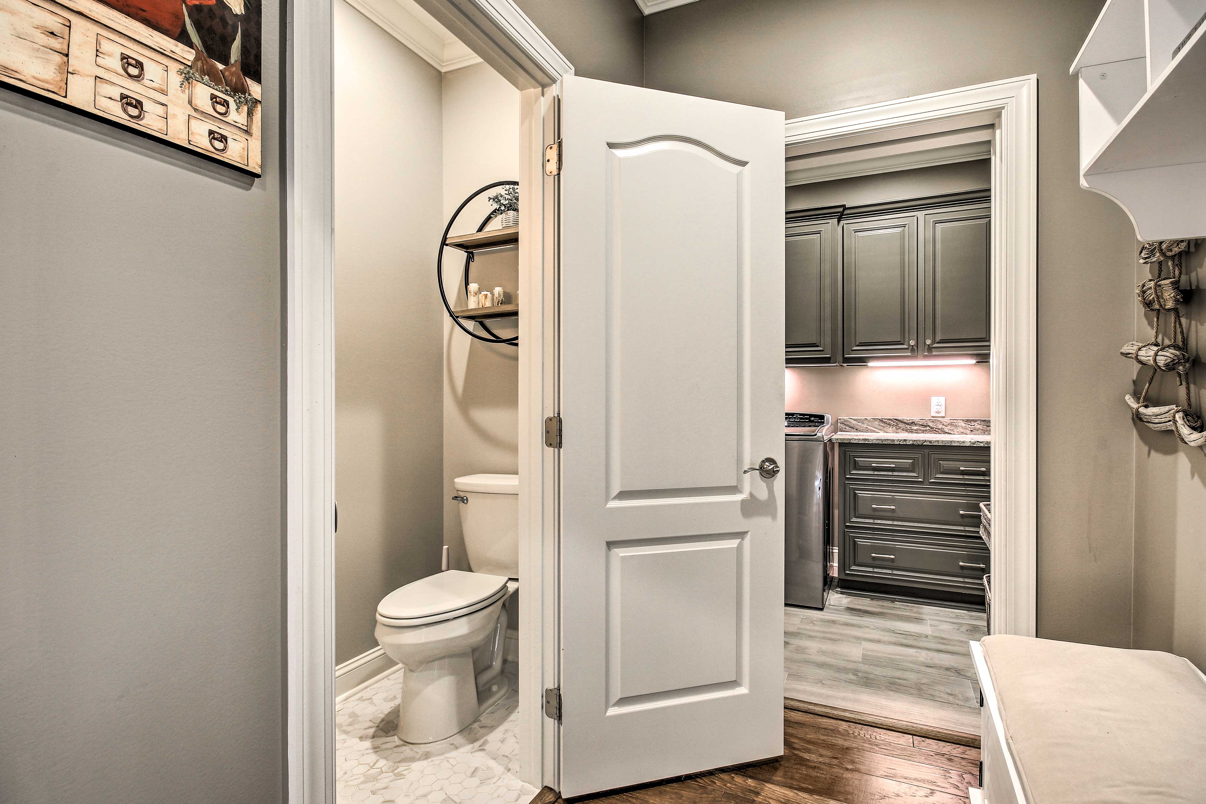 Half Bathroom & Laundry Room