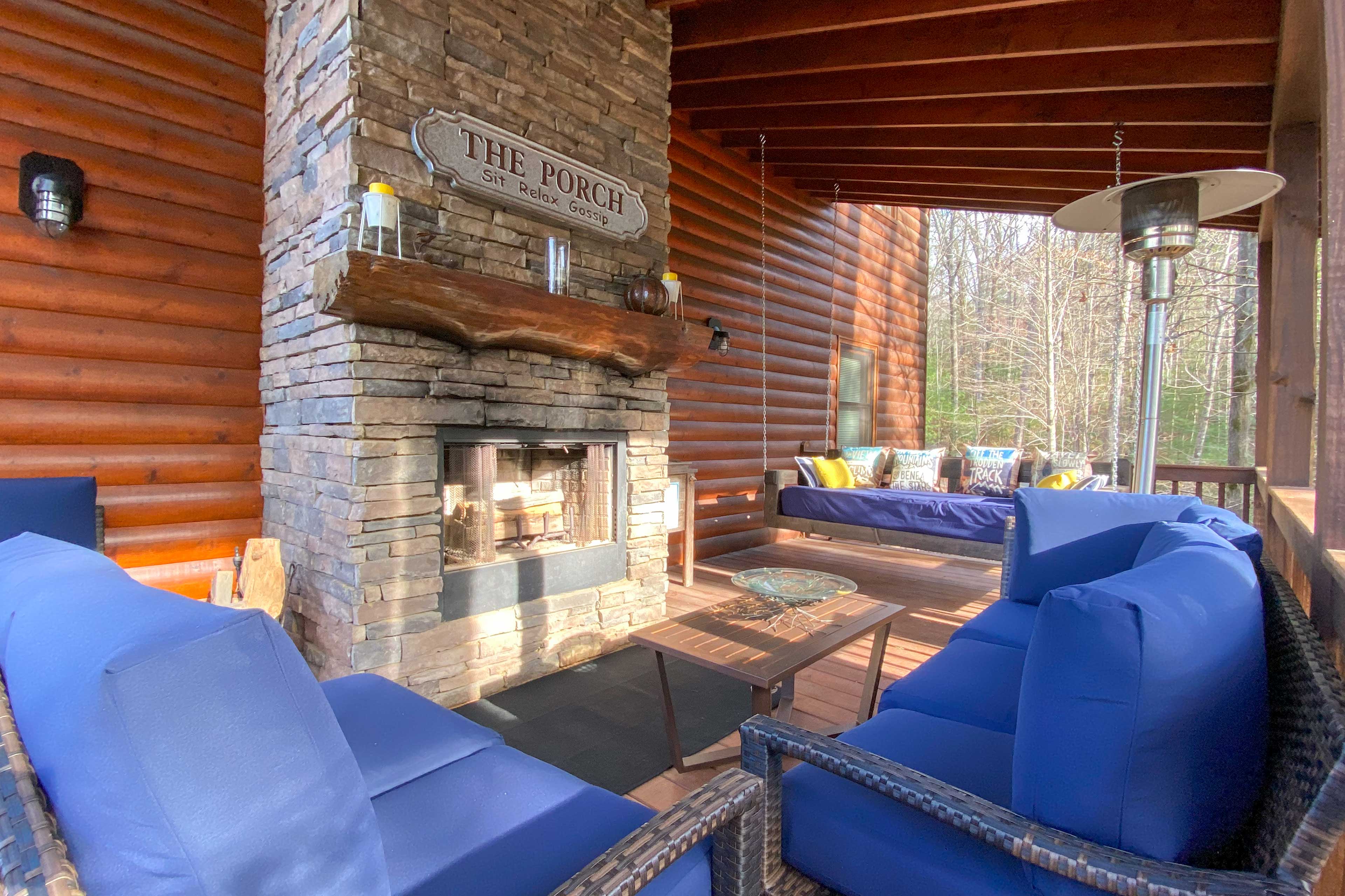 Upper Deck | Outdoor Wood-Burning Fireplace