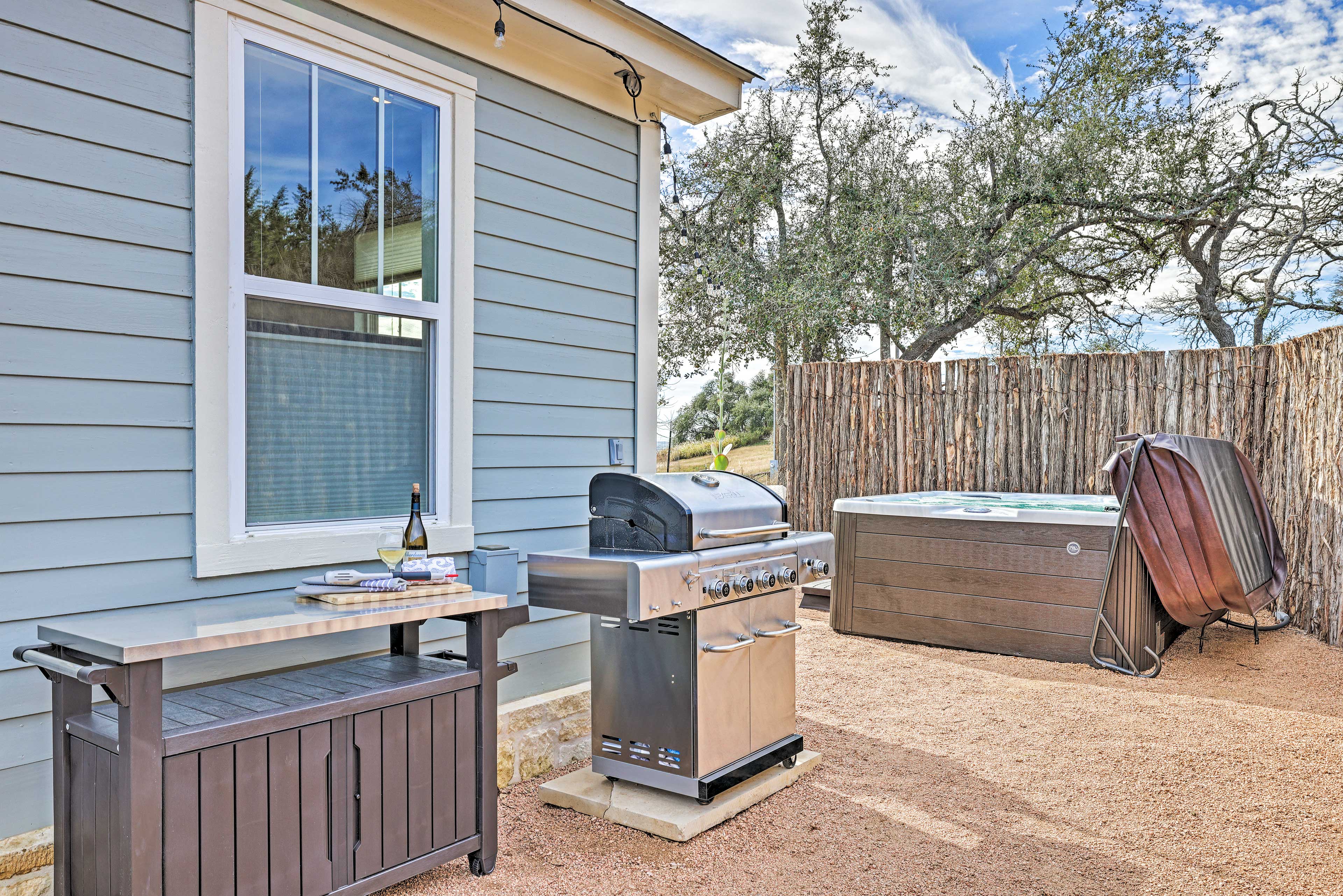 Fenced-In Patio | Gas Grill