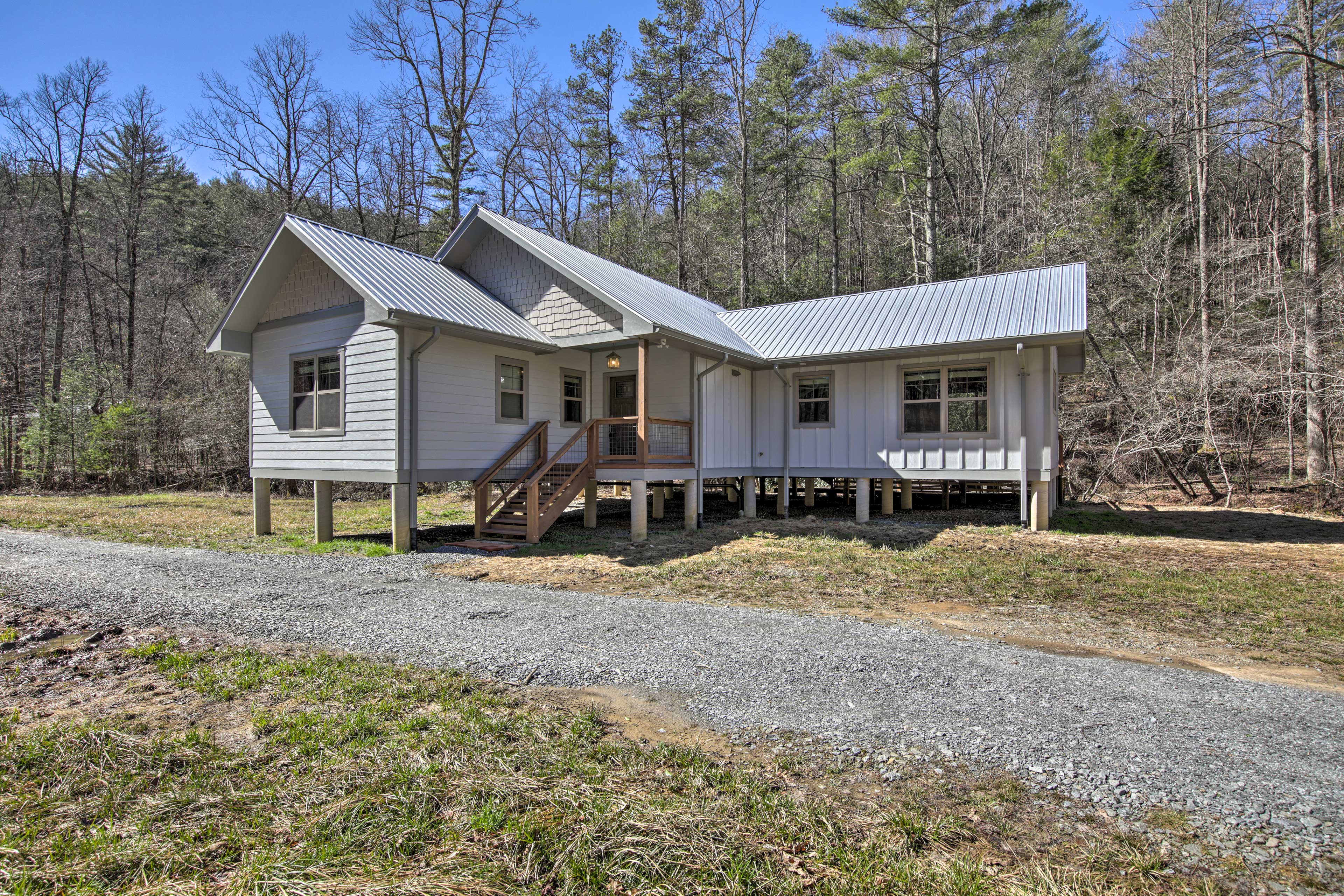 Exterior | Stairs to Access Home | Driveway Parking (5 Vehicles)