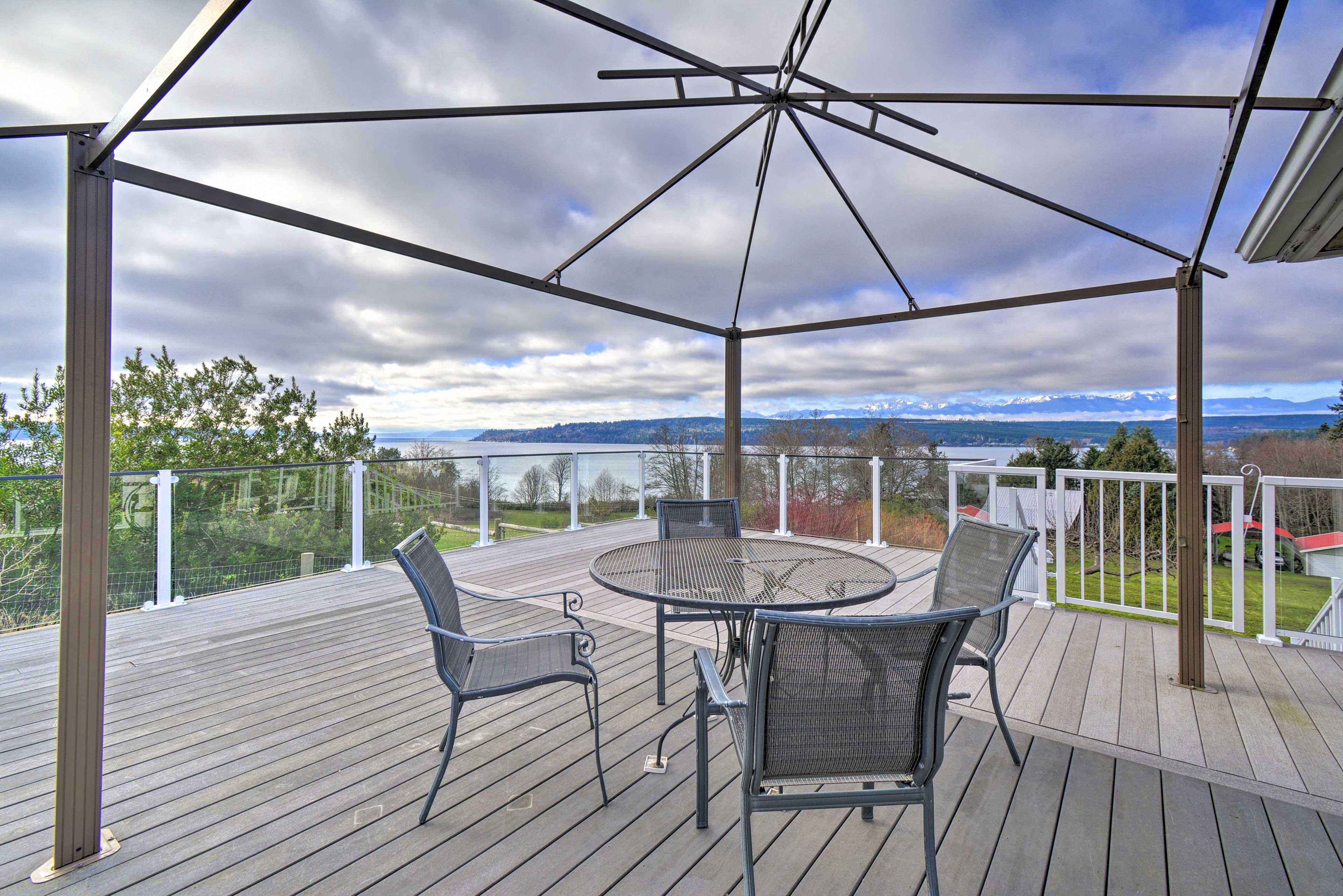 Deck | Hood Canal Views | Single-Story Home