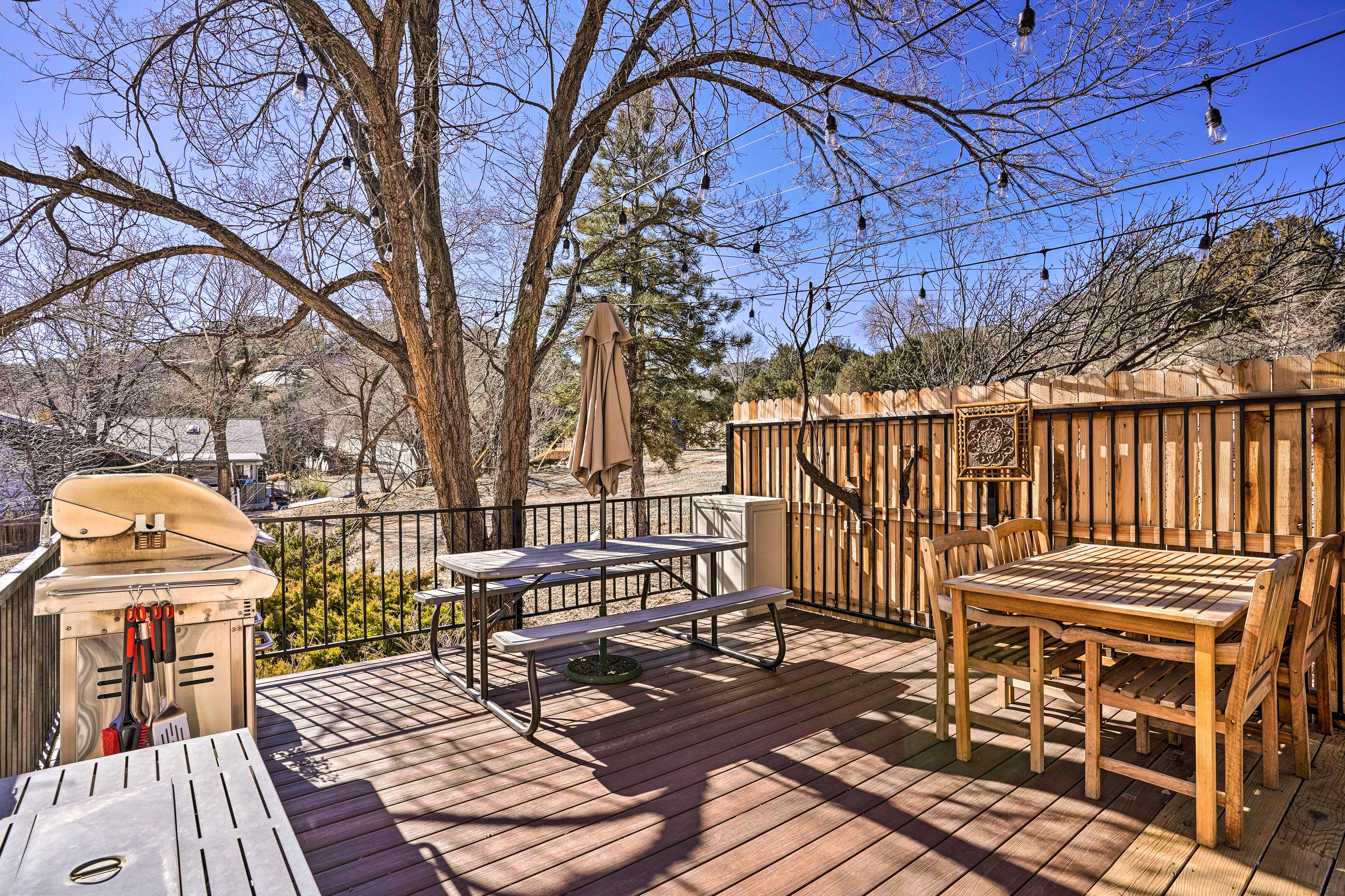 Deck | Gas Grill | Bistro Lighting