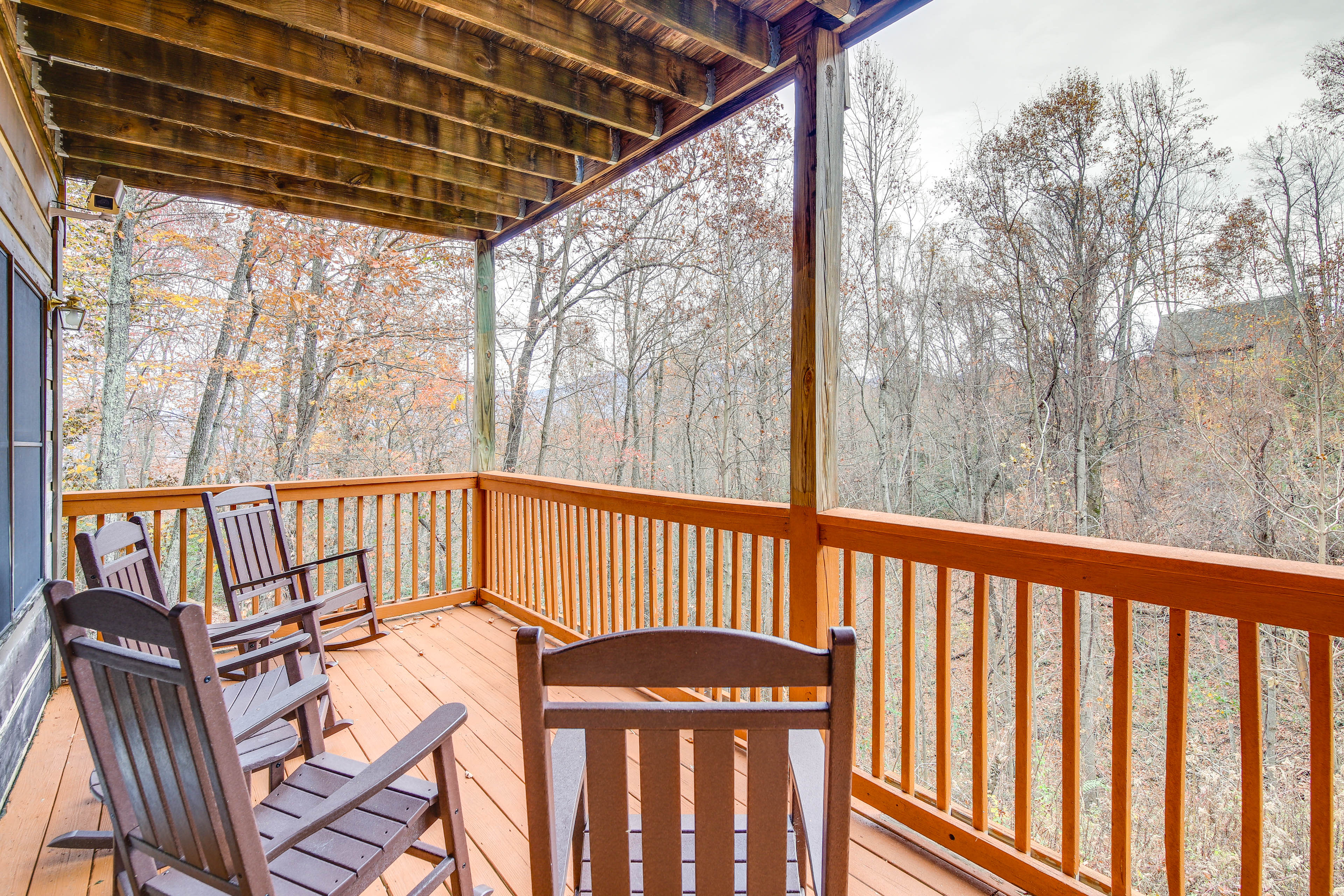 Furnished Deck | Rocking Chairs | Outdoor Dining | Hot Tub | Mountain Views
