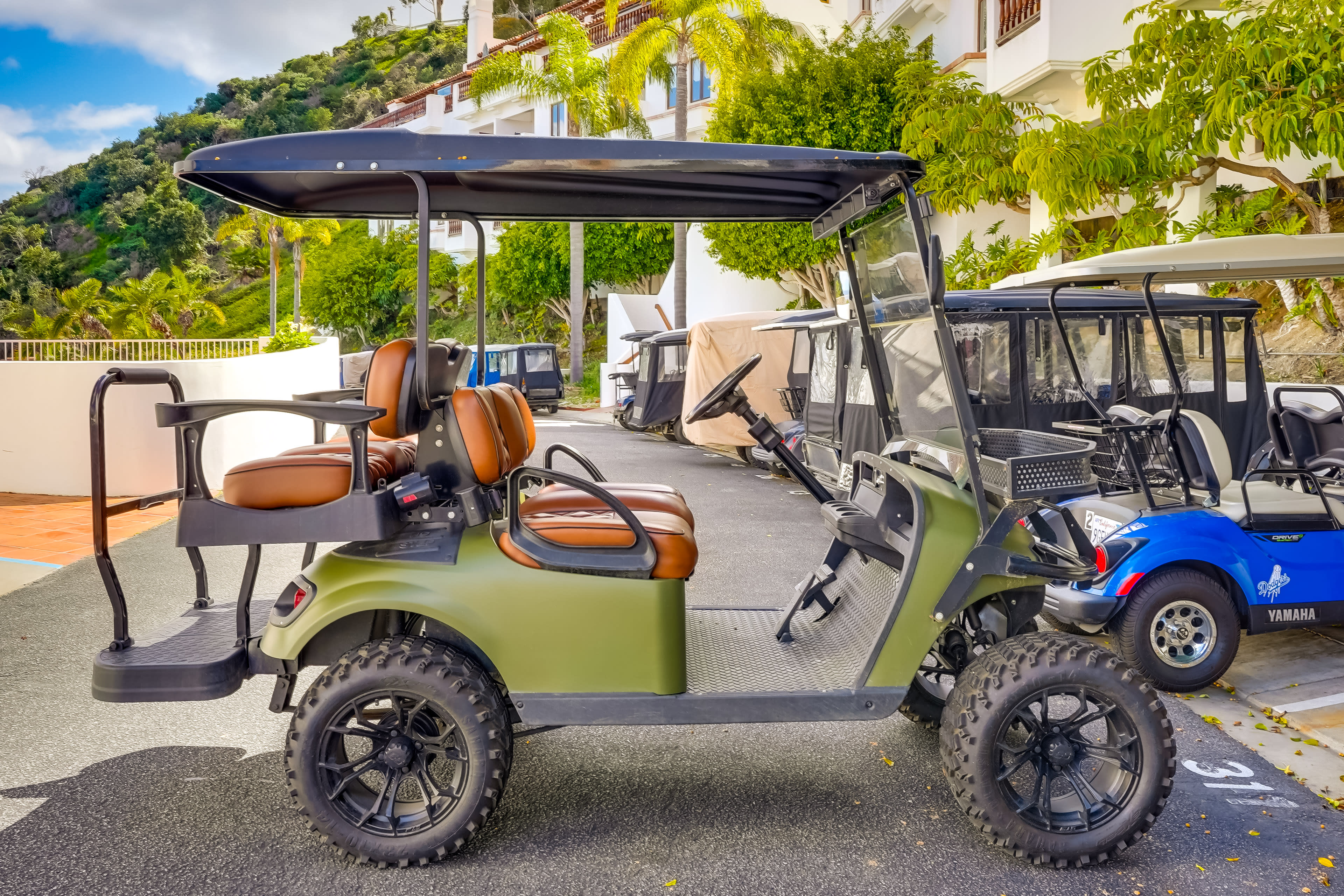 Golf Cart Parking Spot | No Personal Vehicles Allowed on Island