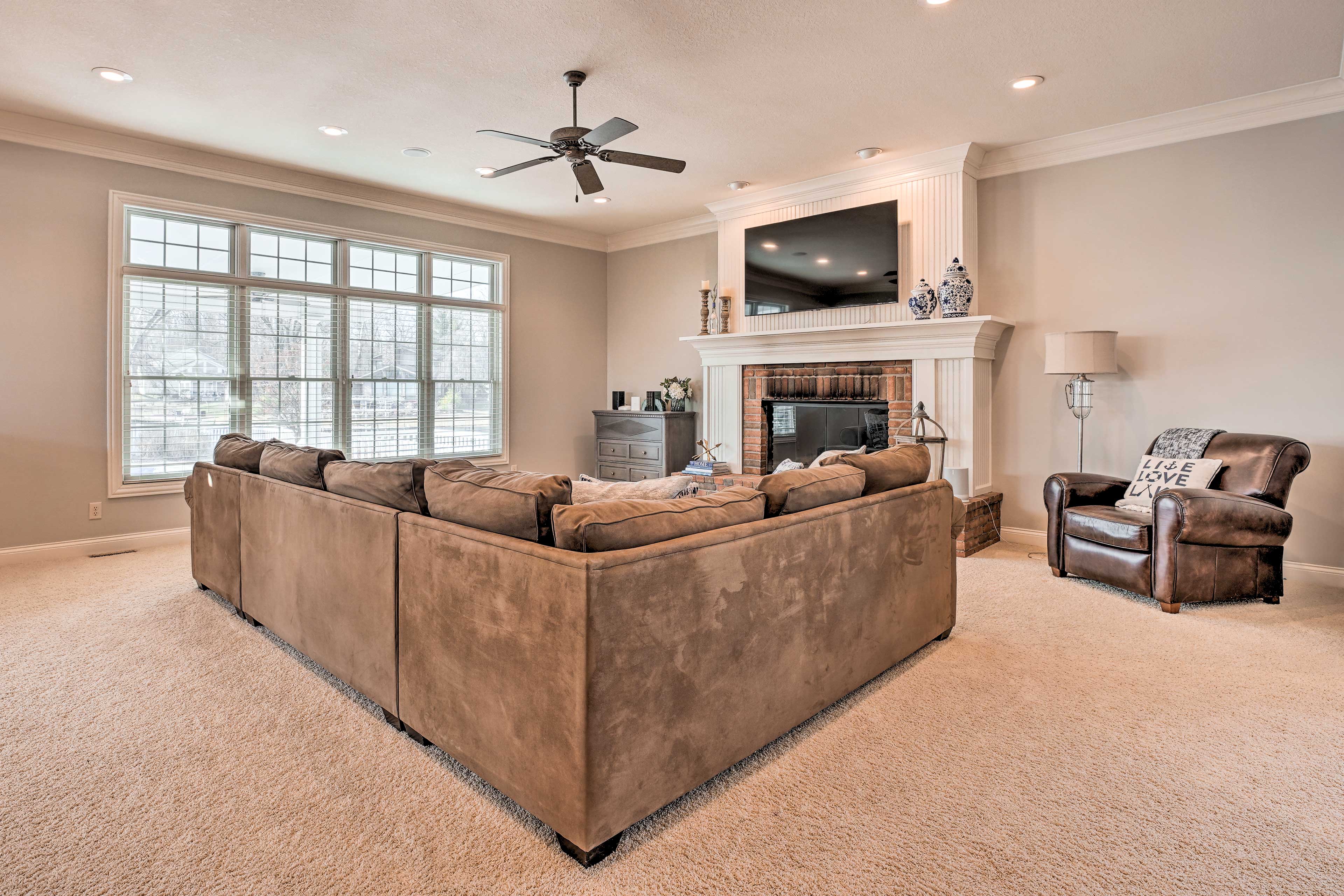 Living Room | Wood-Burning Fireplace