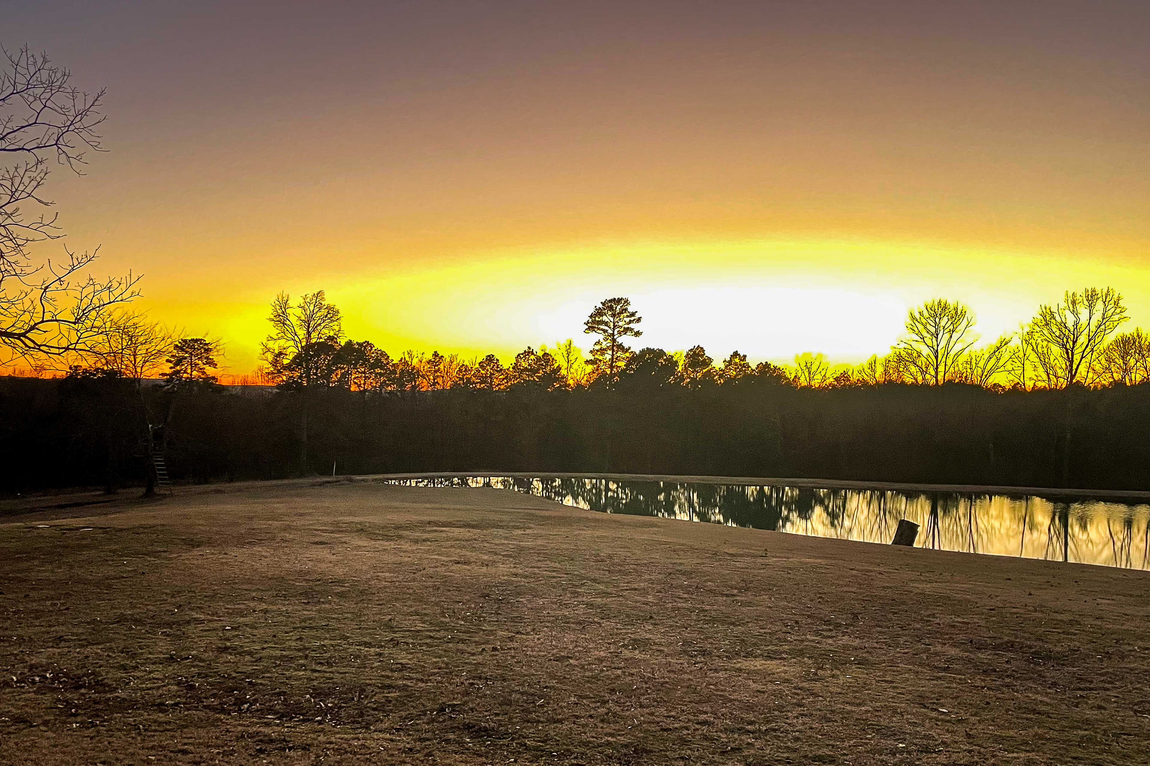 Sunset Views of Property & Pond