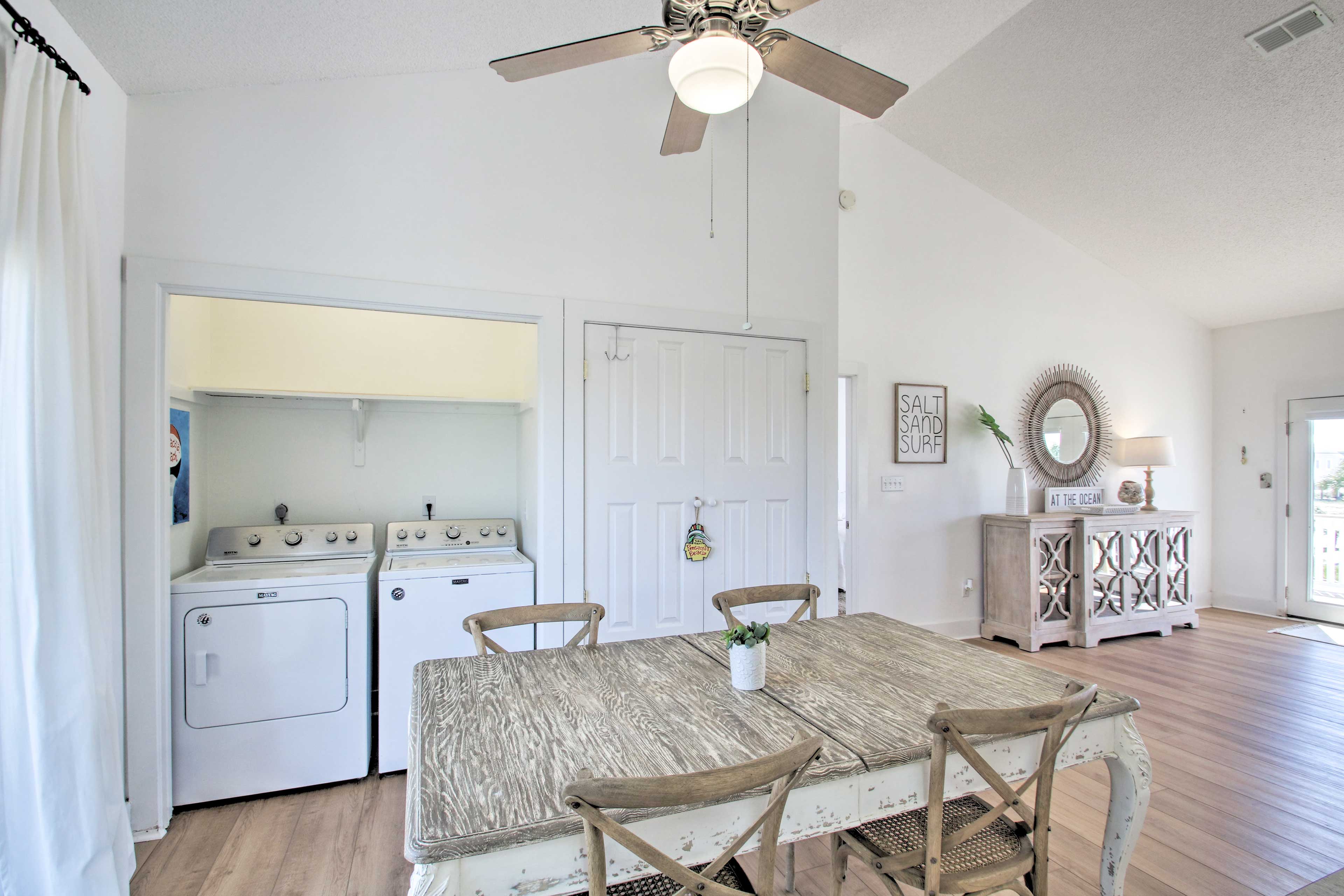 Dining Area | In-Unit Laundry