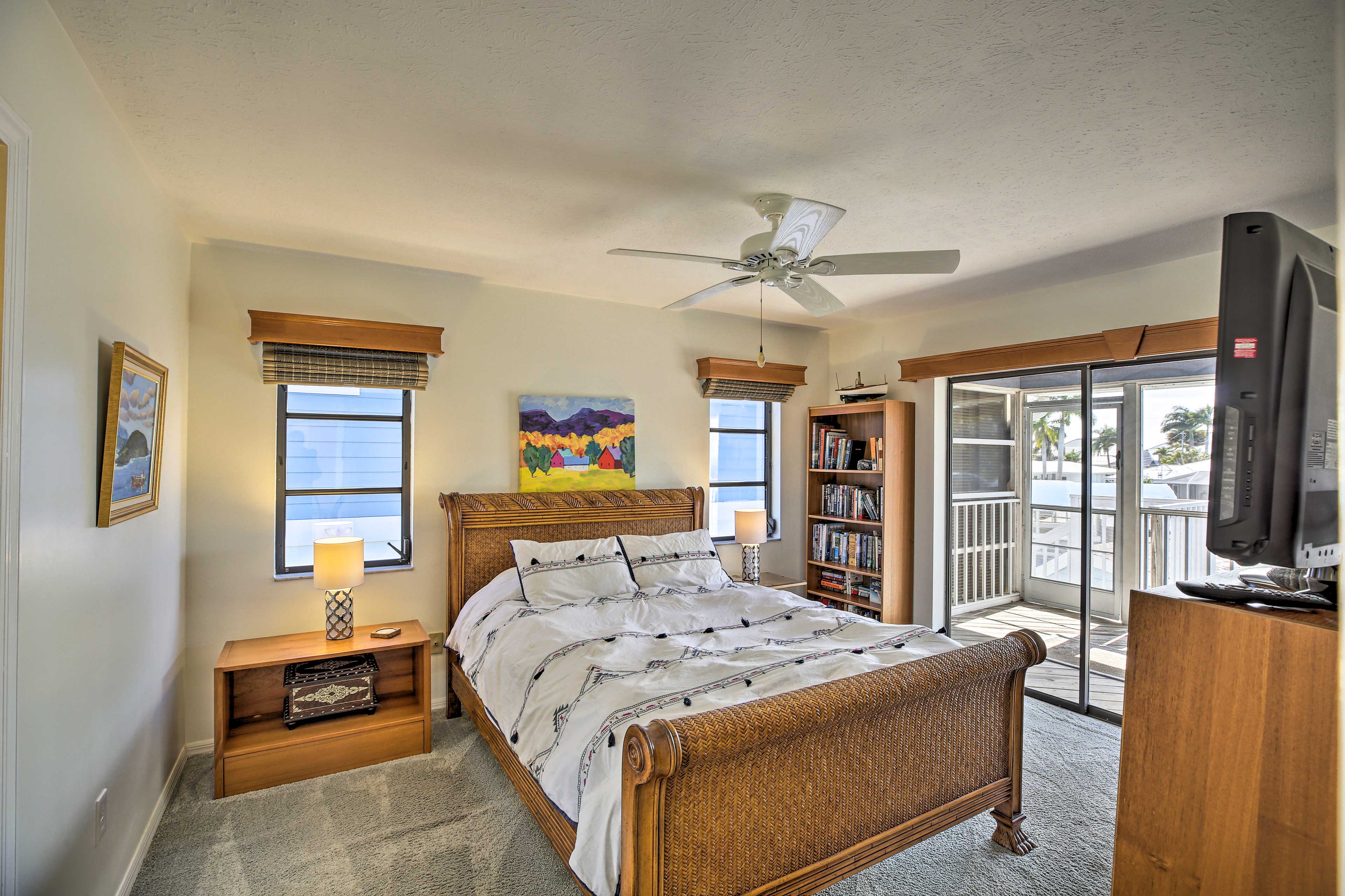 Bedroom 2 | Full Bed | Access to Private Deck