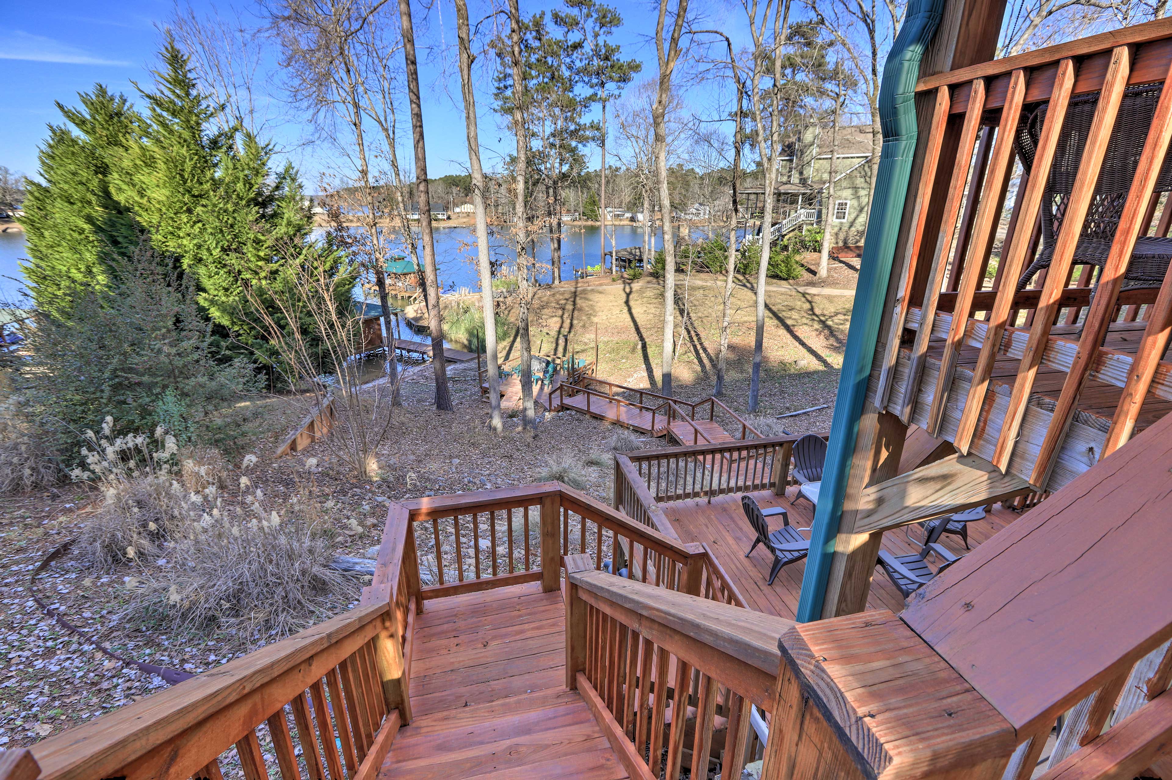 Steps to Access Lower Level Deck