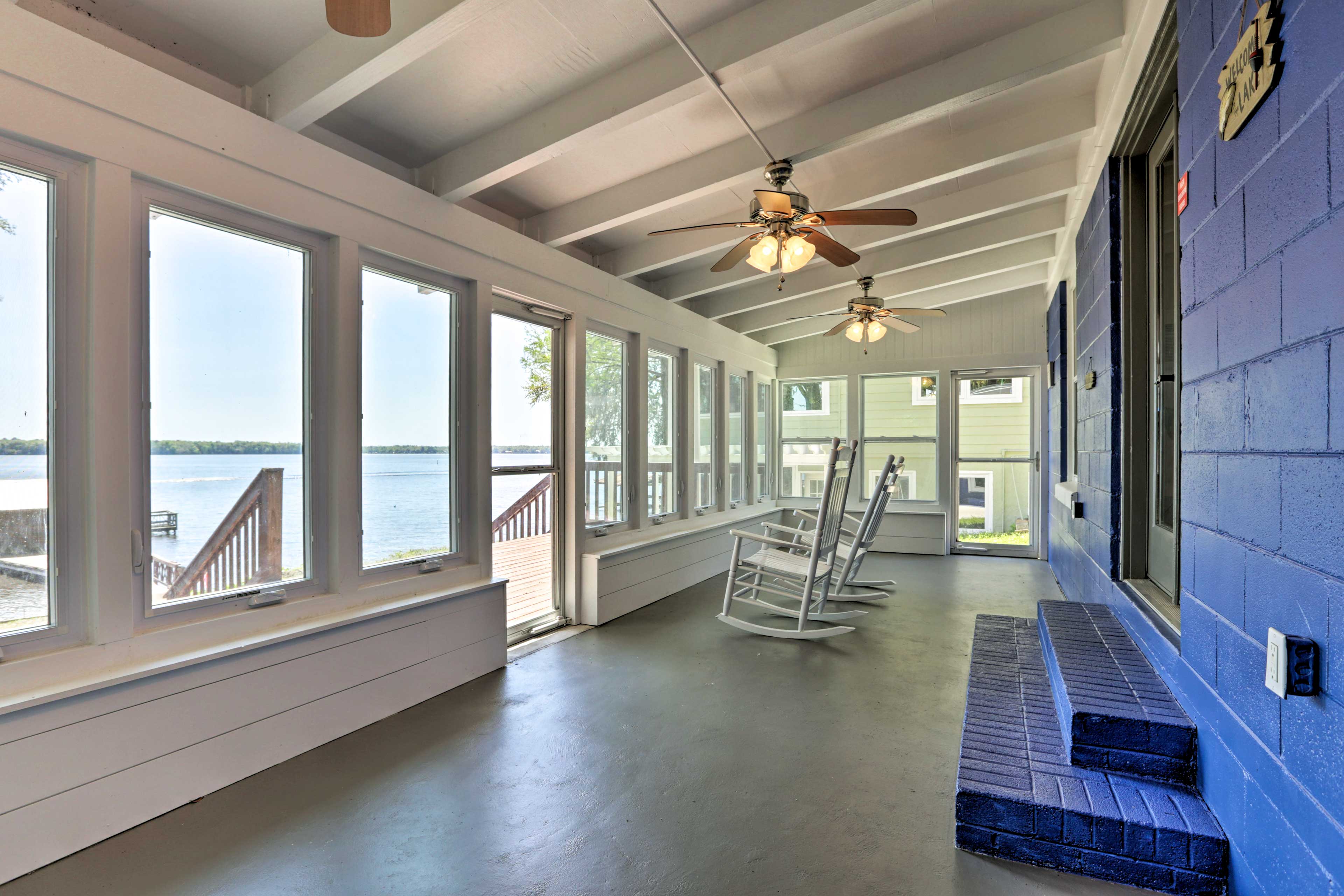 Enclosed Patio | Waterfront Views