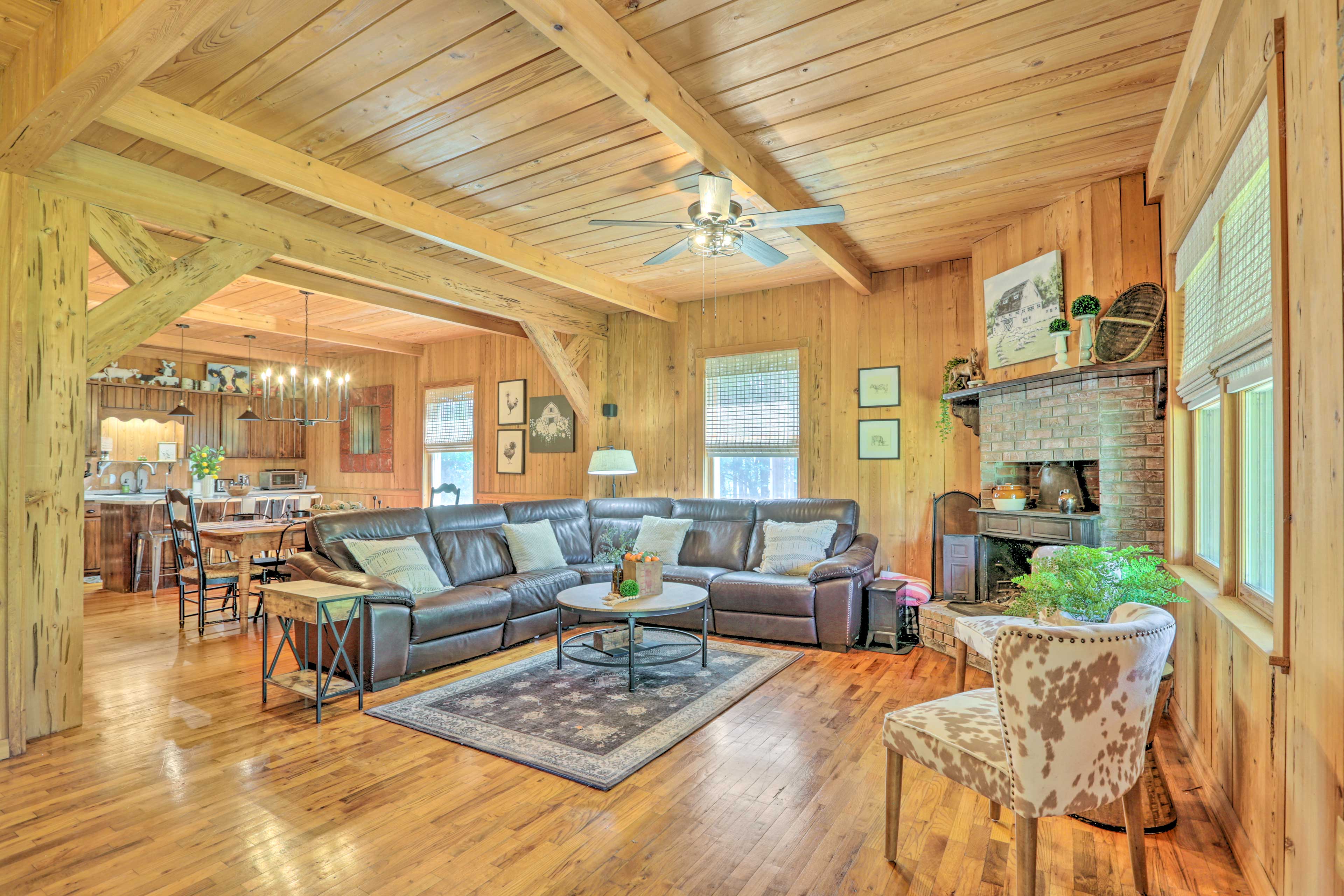 Living Room | Wood-Burning Fireplace