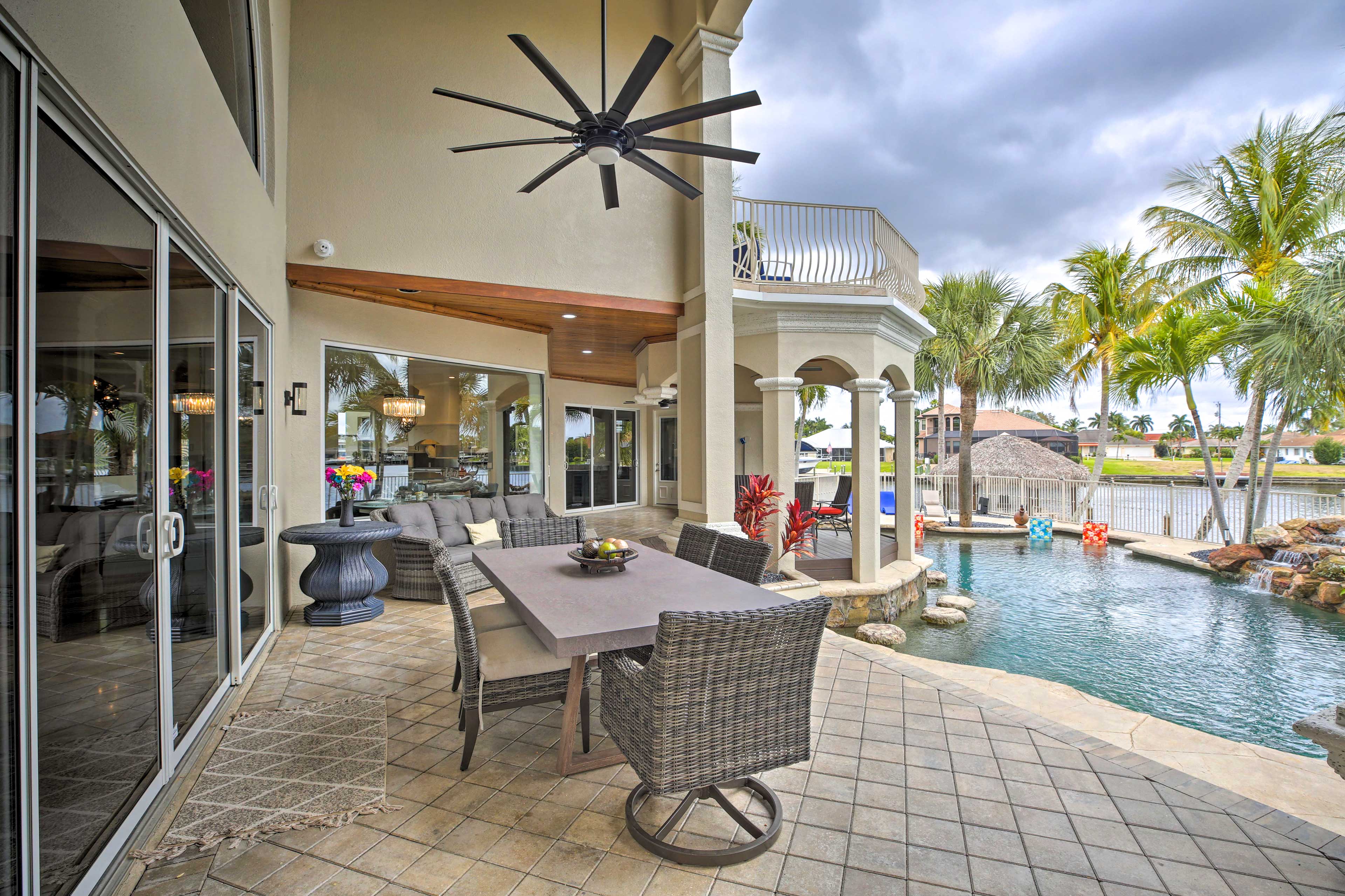 Covered Patio | Canal Views