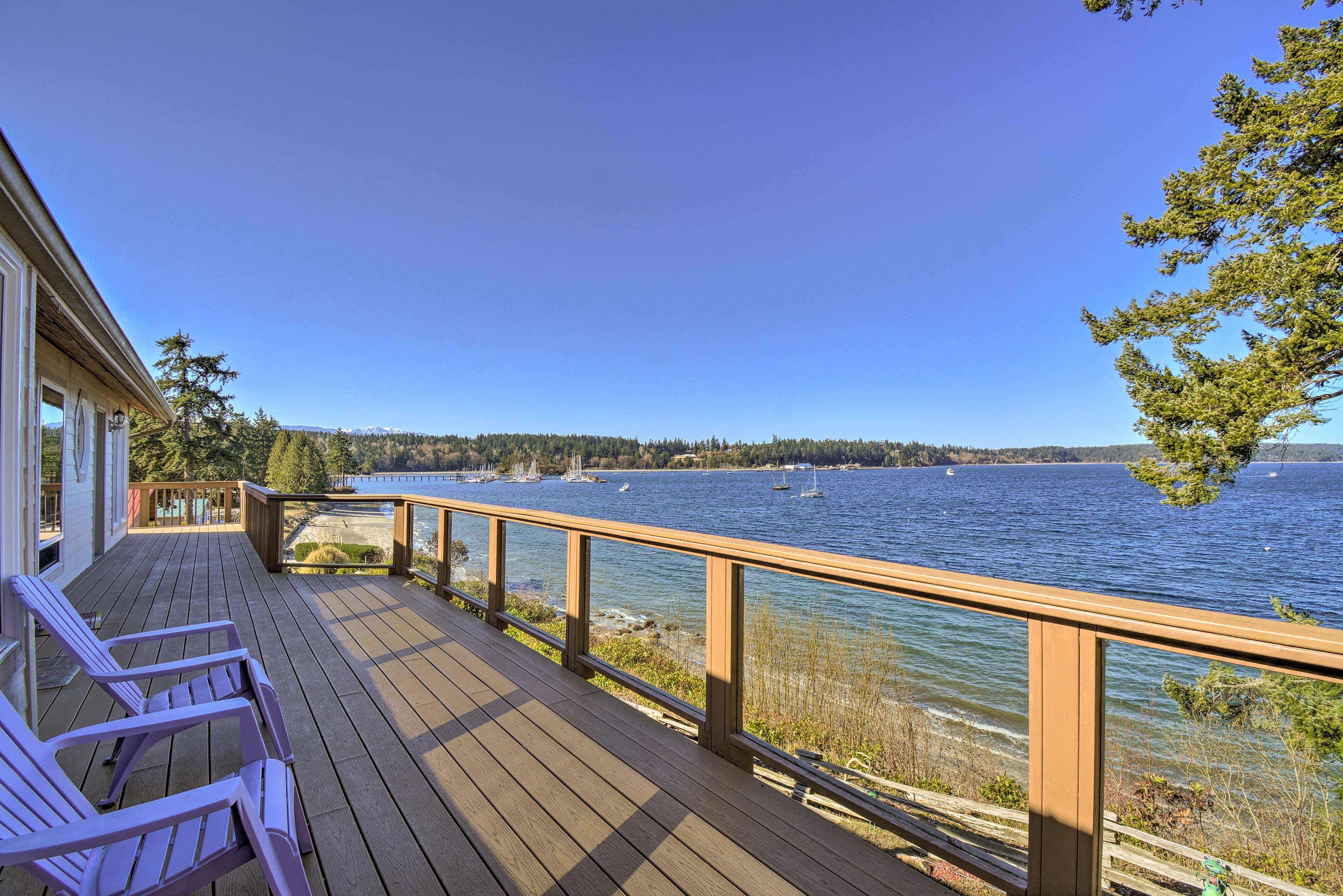 Wraparound Deck | Outdoor Seating | Water Views