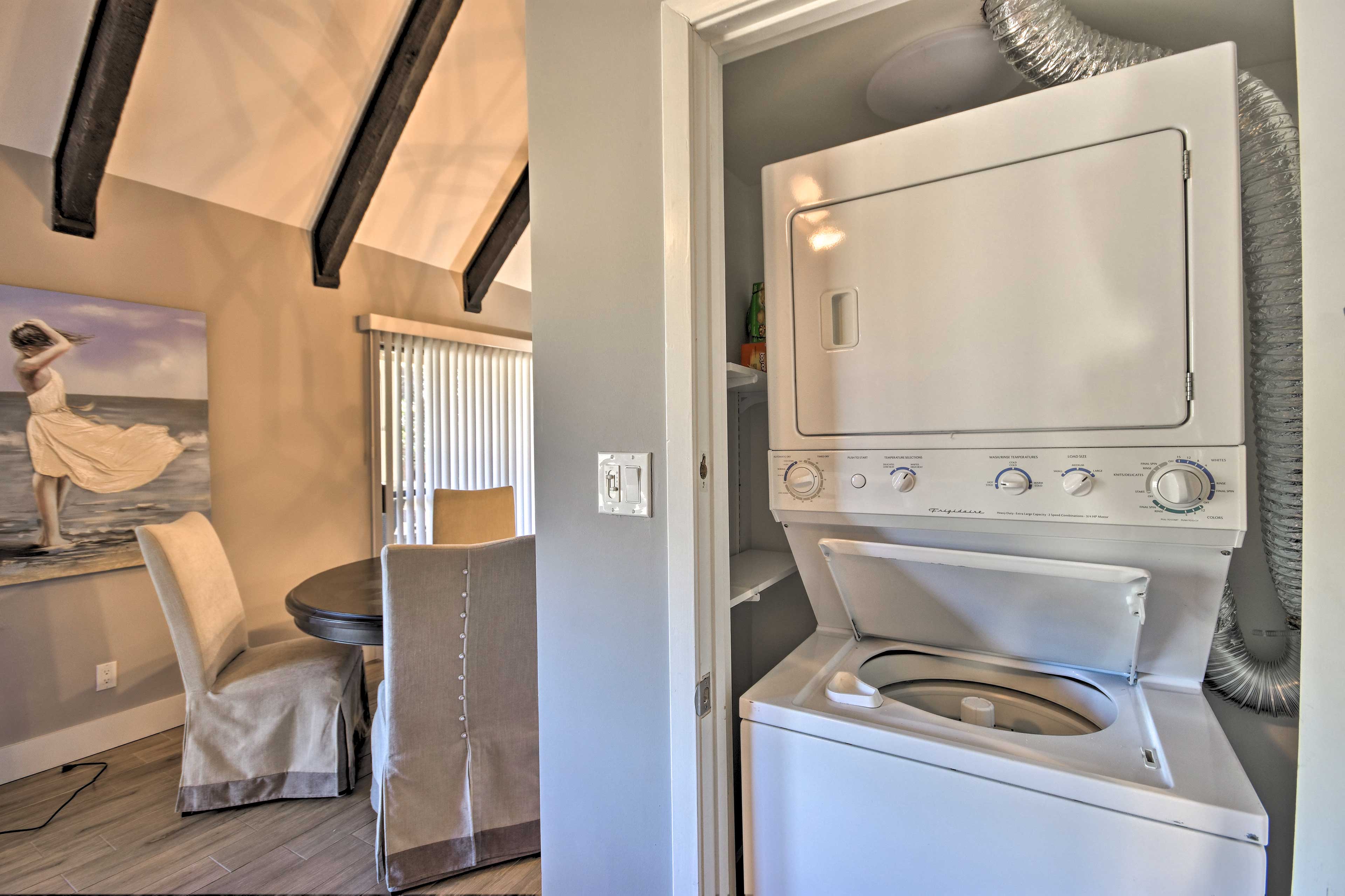 Living Area | Stacked Laundry Machines