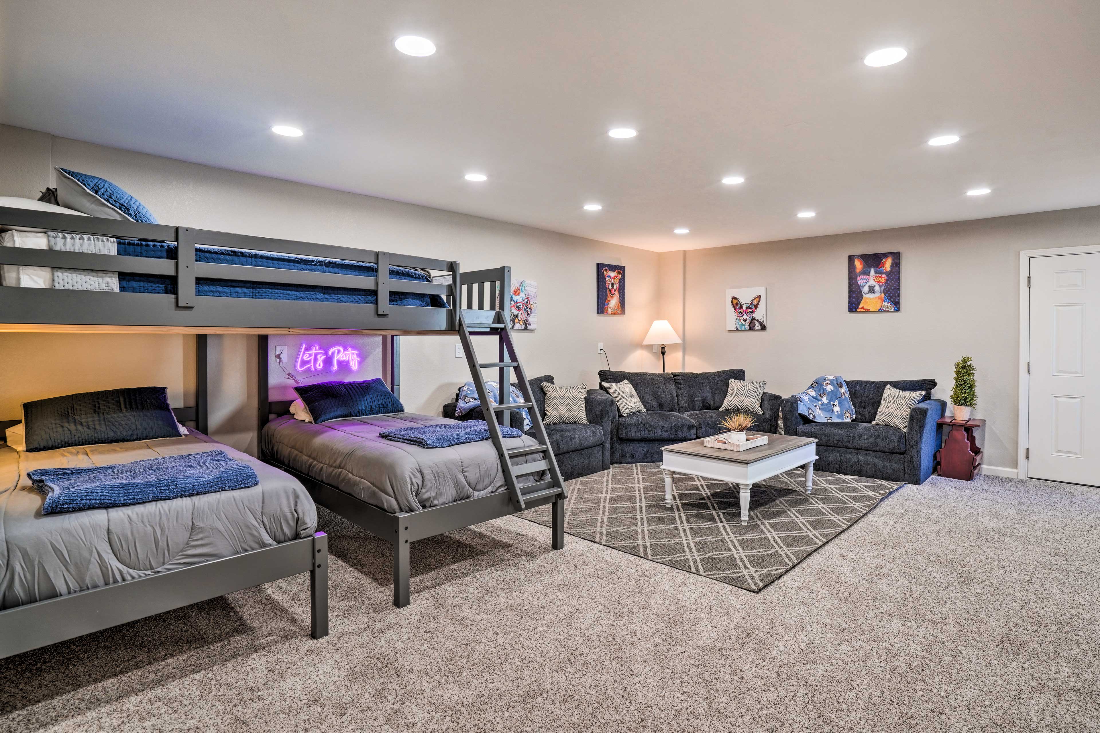 Lower Living Area | 2 Twin Beds | Lofted Full Bed