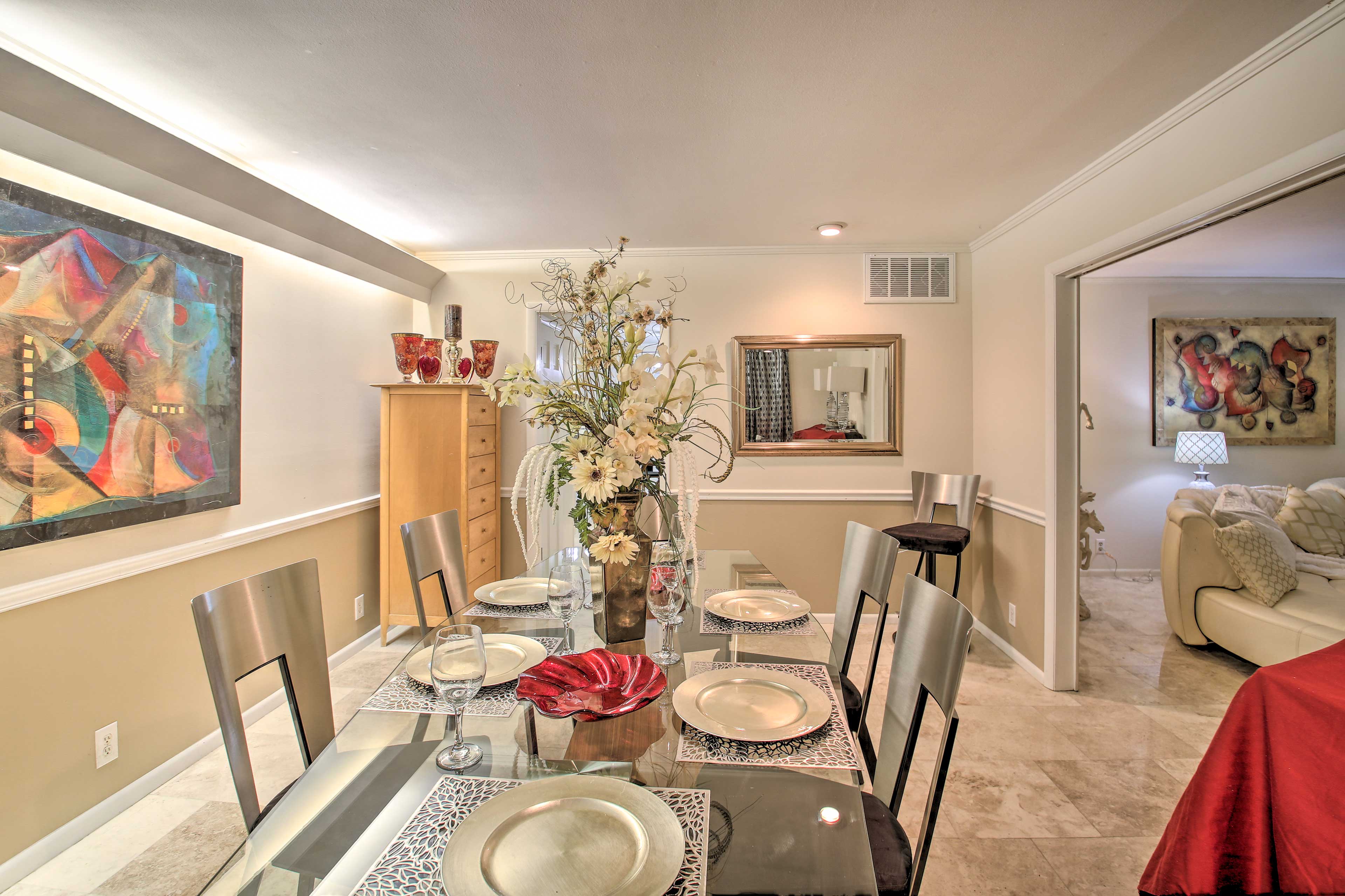 Formal Dining Room | Main Floor | Fireplace | Ceiling Fans