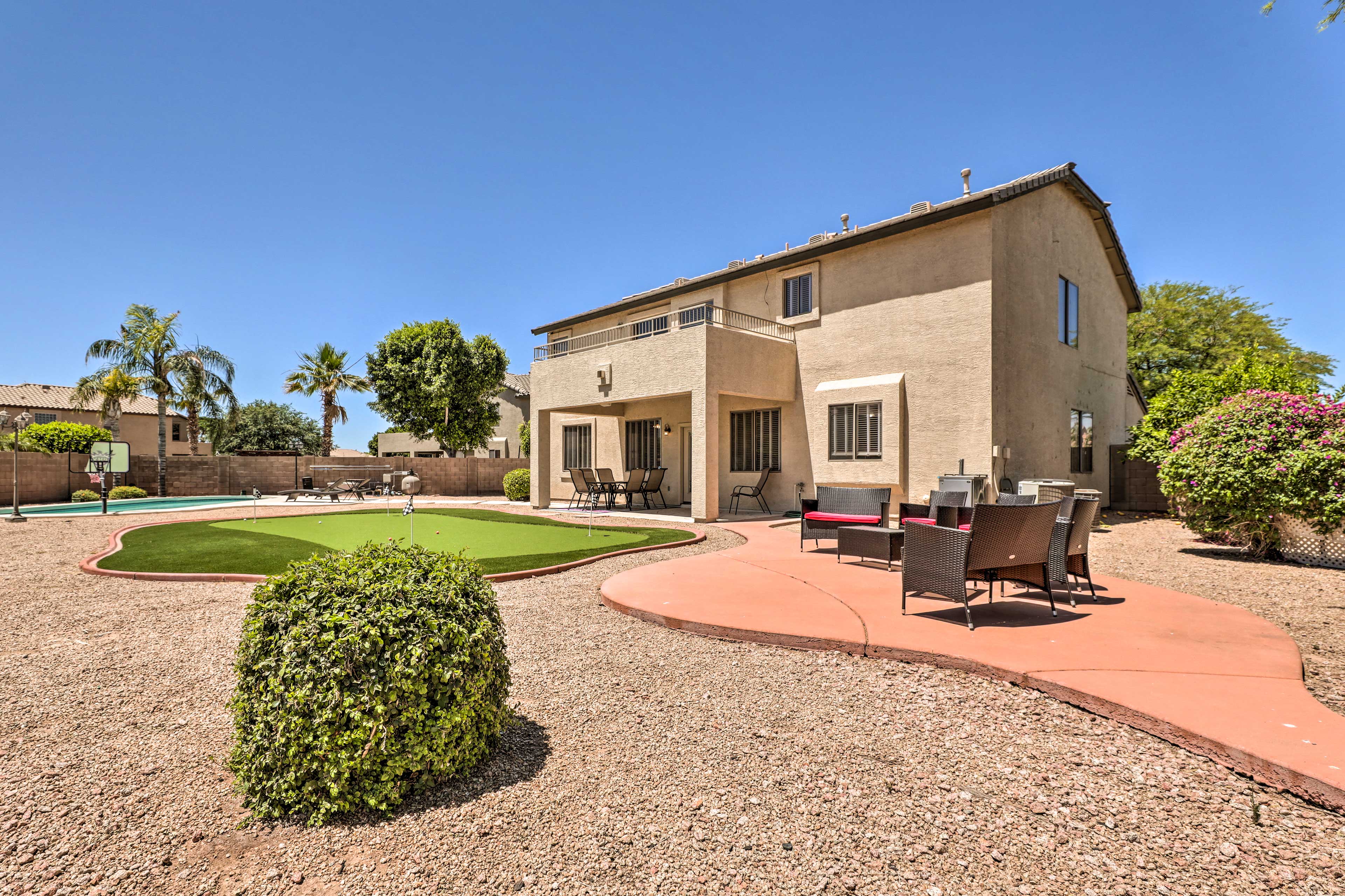 Back Exterior | Fenced Yard | Private Pool