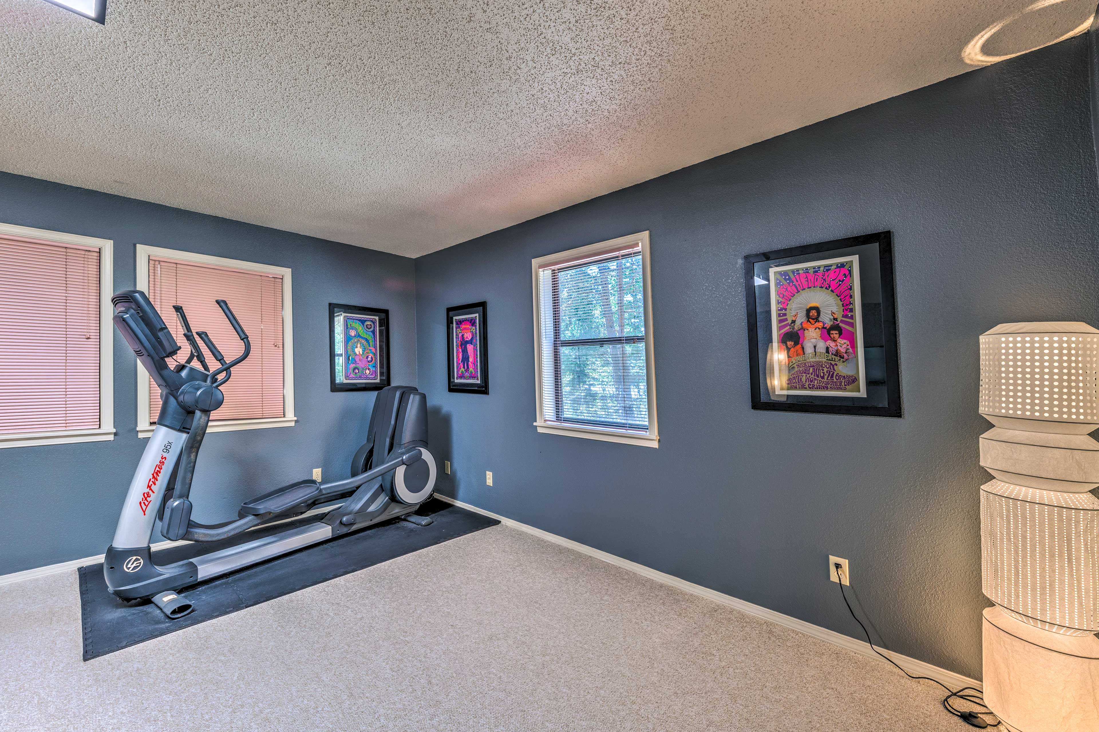 Basement Living Room | Elliptical Exercise Machine