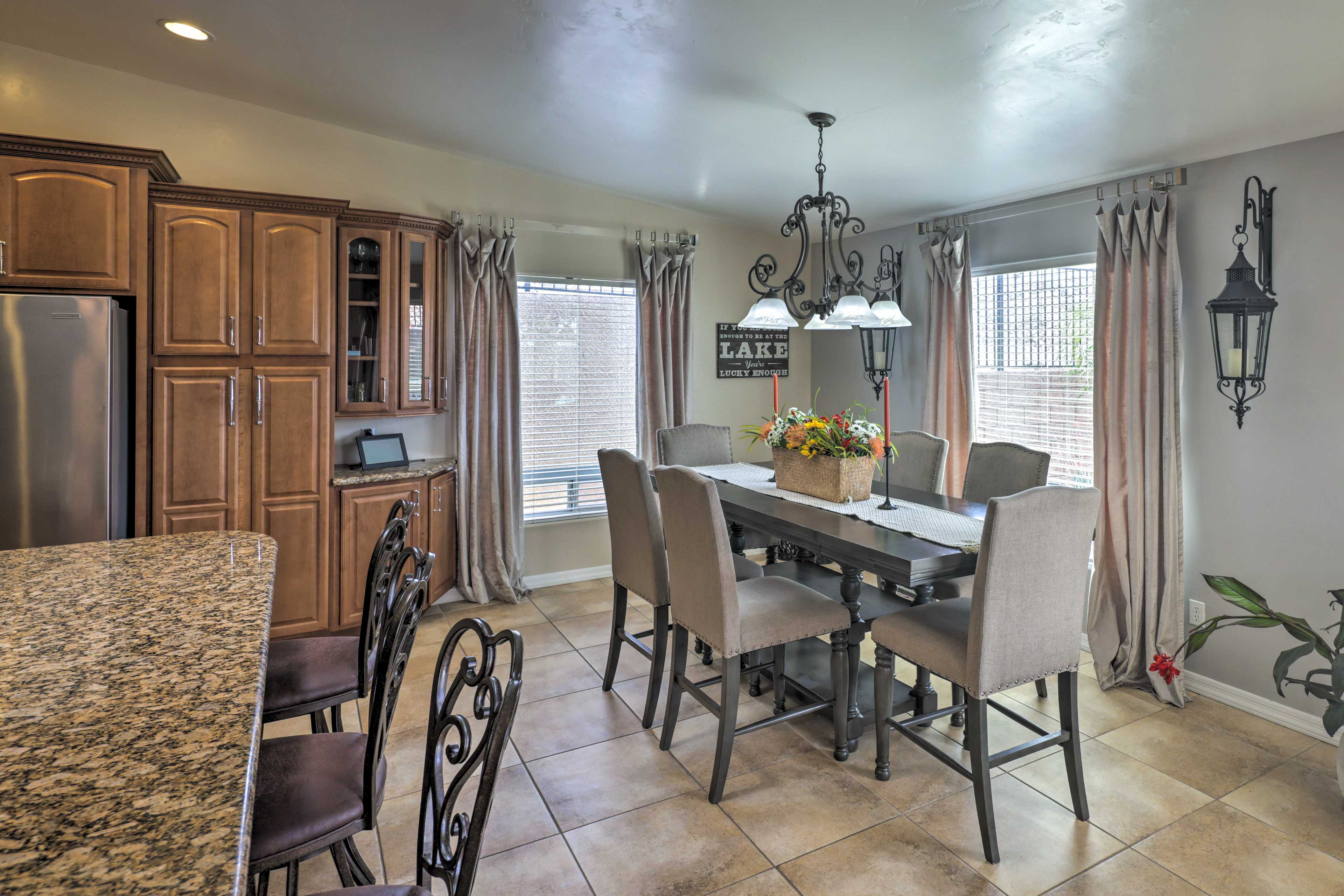 Dining Area | Wine Rack | Dishware/Flatware