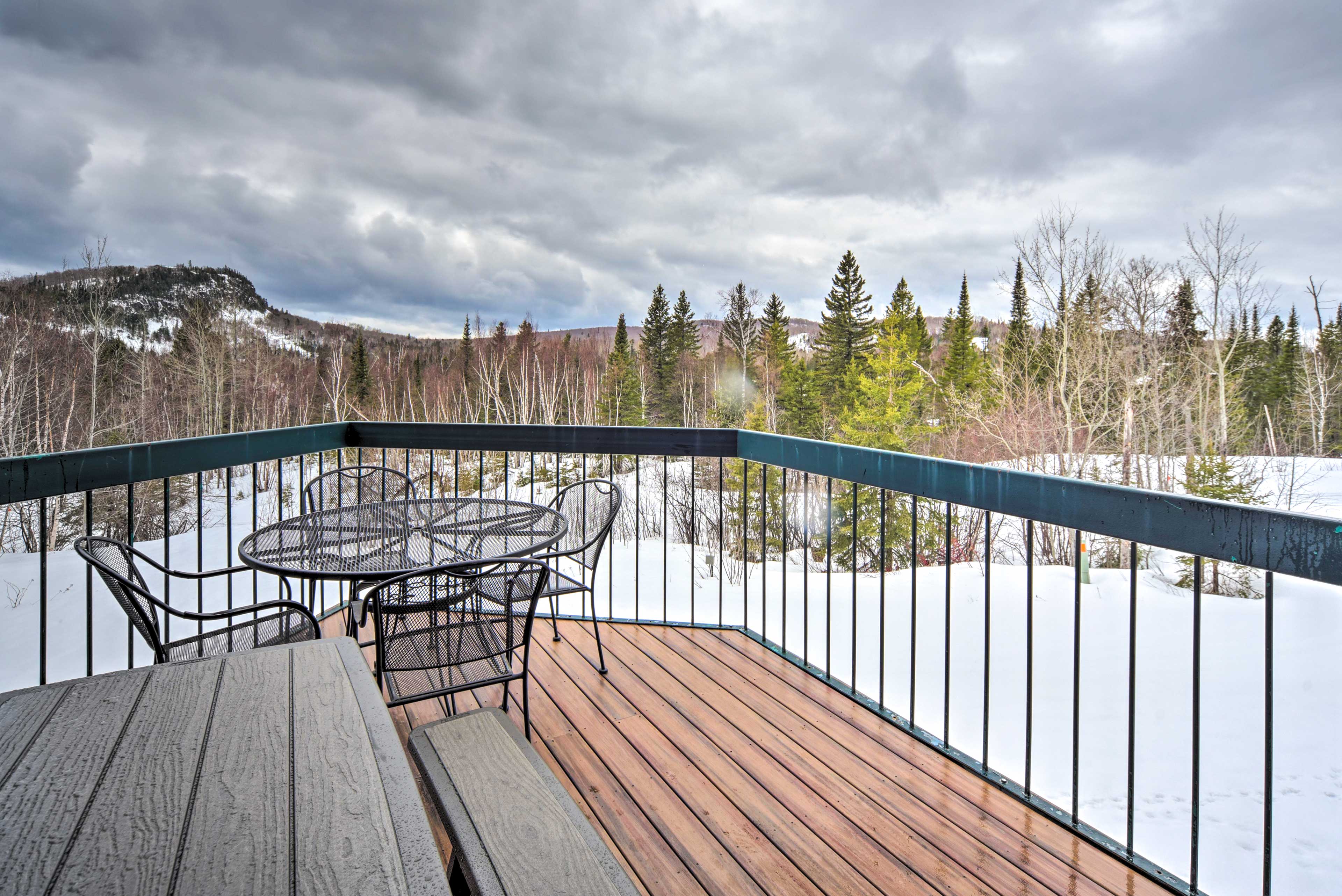 Private Balcony | Lutsen Mountain Views