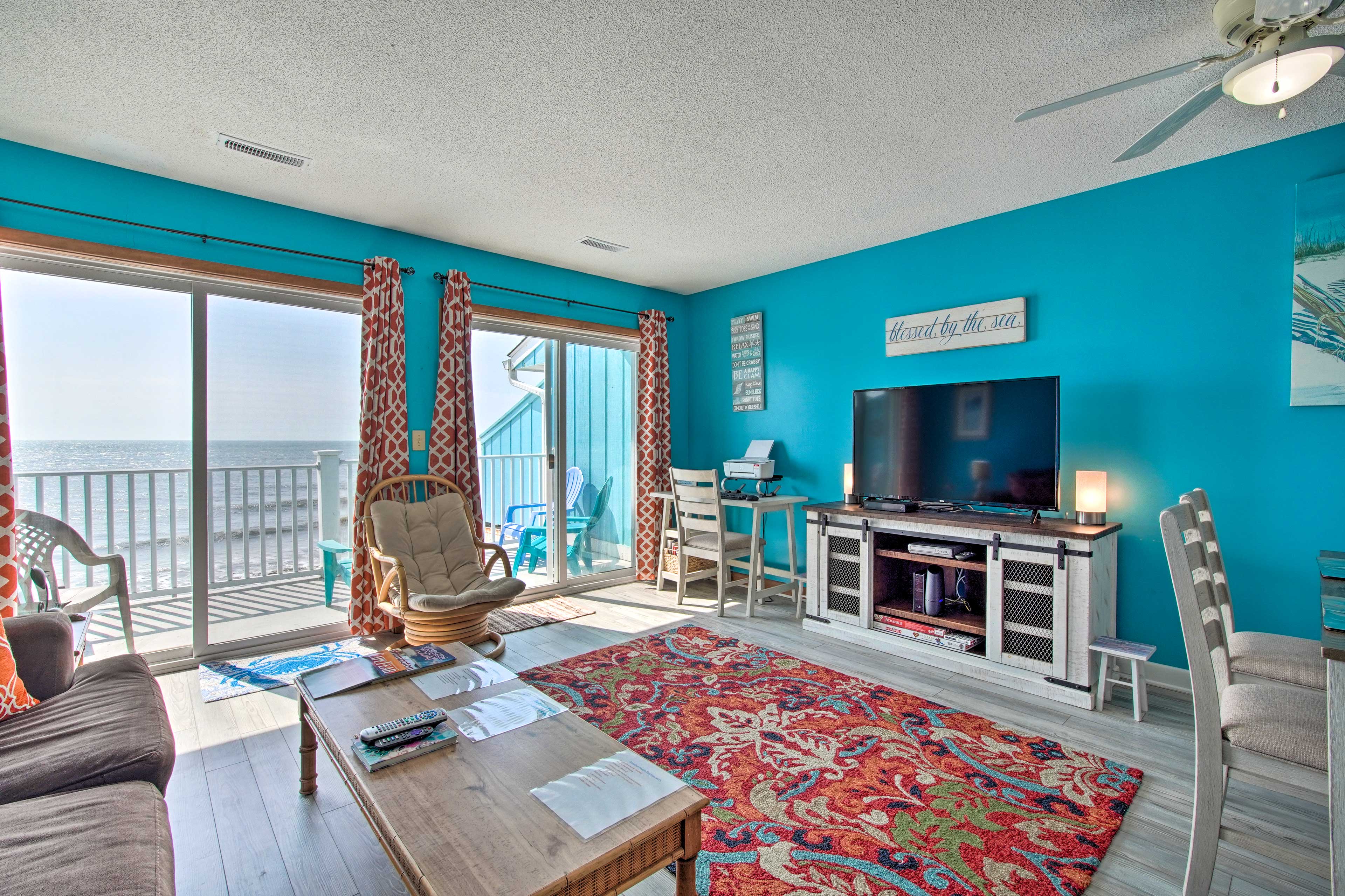 Kure Beach Vacation Rental | 1BR | 1BA | 720 Sq Ft | Stairs Required