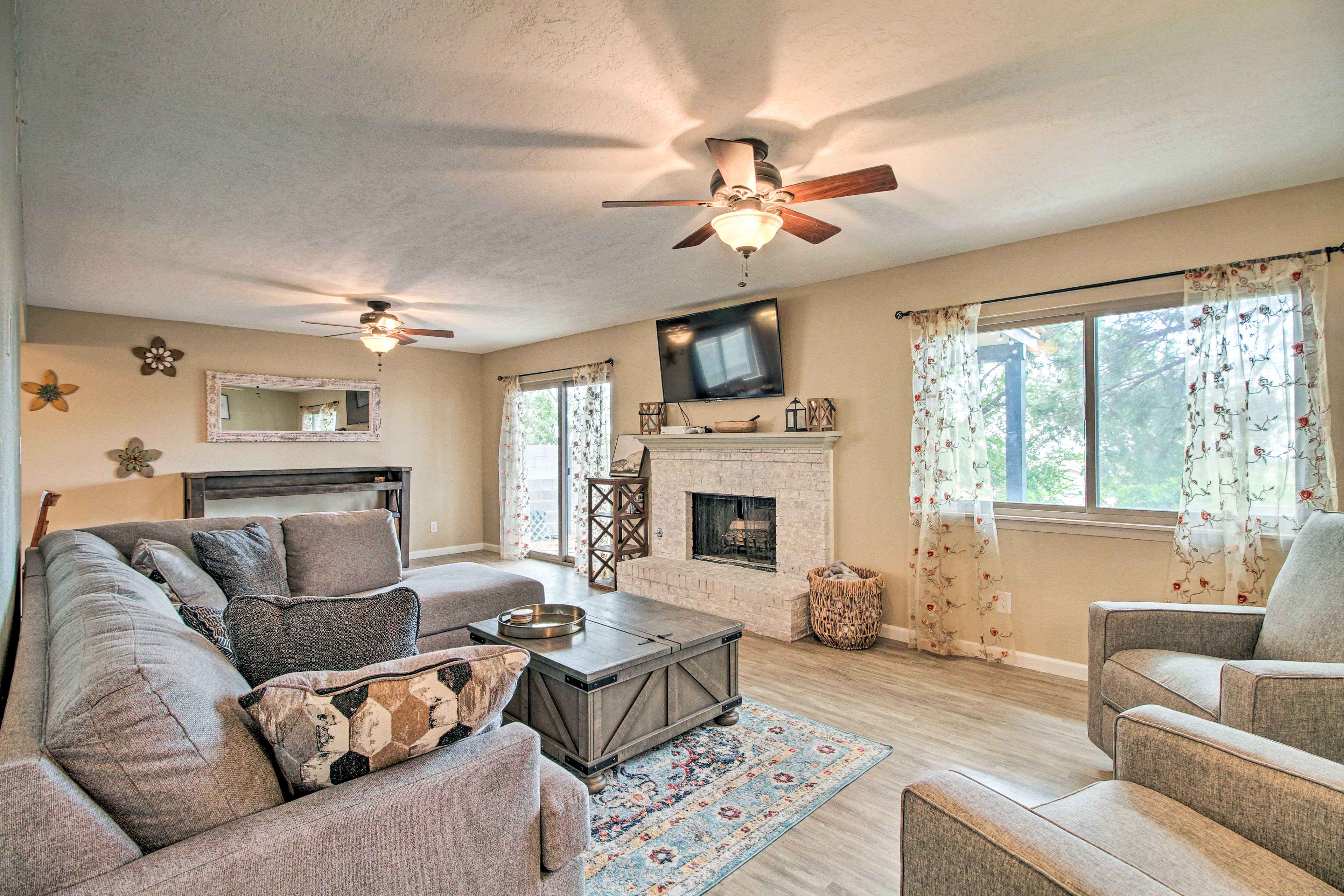 Living Room | Single-Story Home | Smart TV | DVD Player | Central Heat & A/C