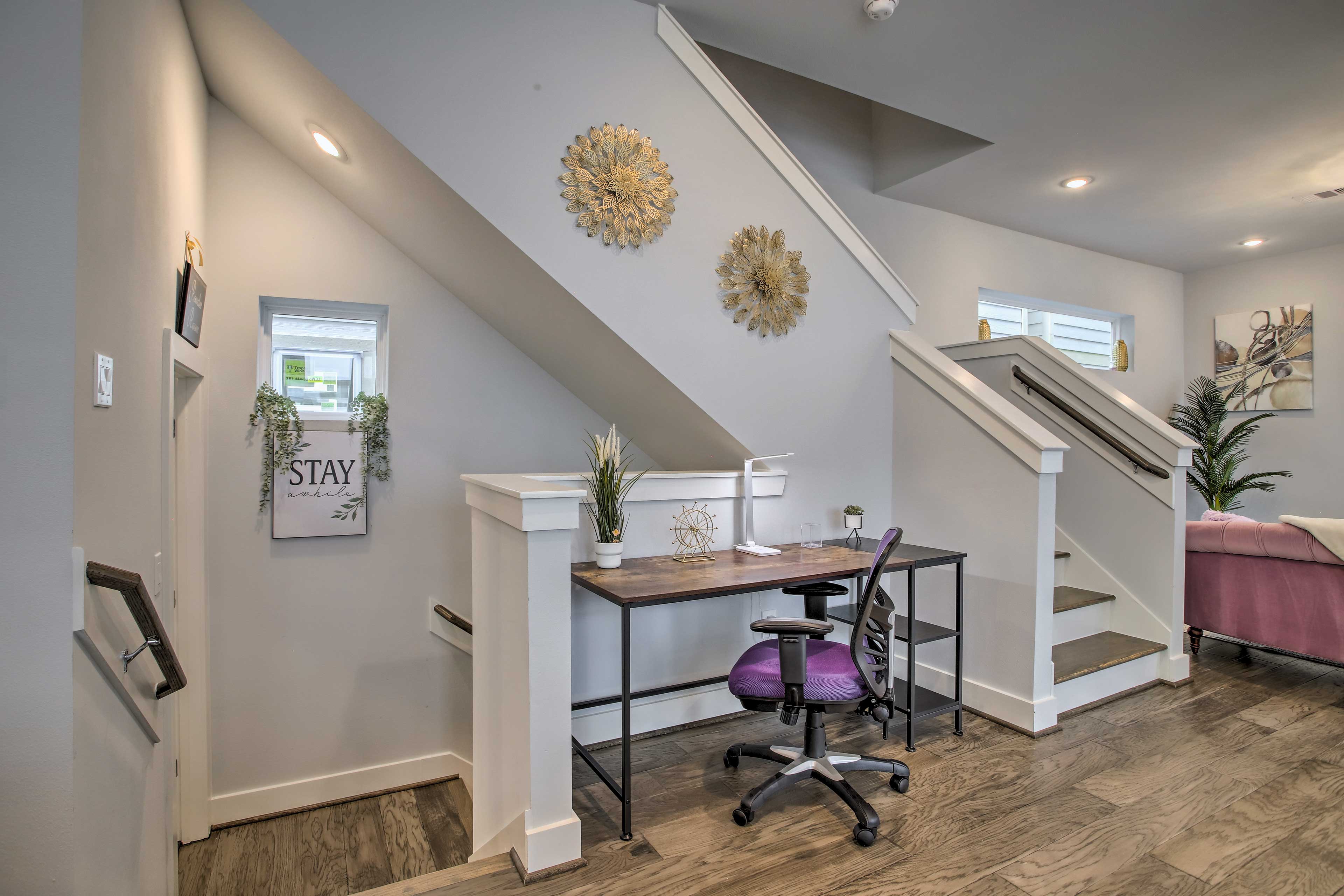 Workspace | Stairs Down to 2nd Floor/Entrance | Stairs Up to 3rd Floor