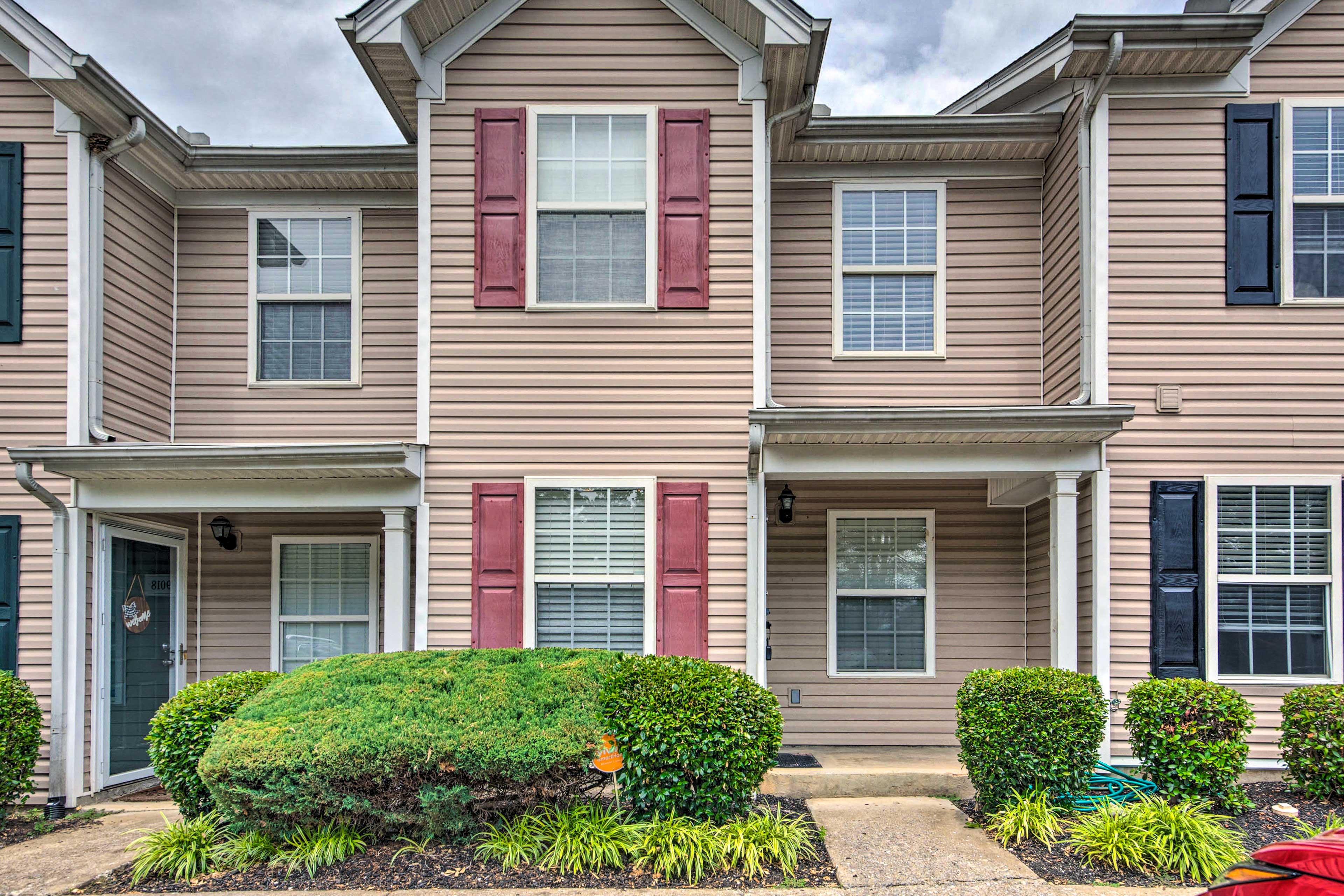 Townhome Exterior | Pet Friendly w/ Fee