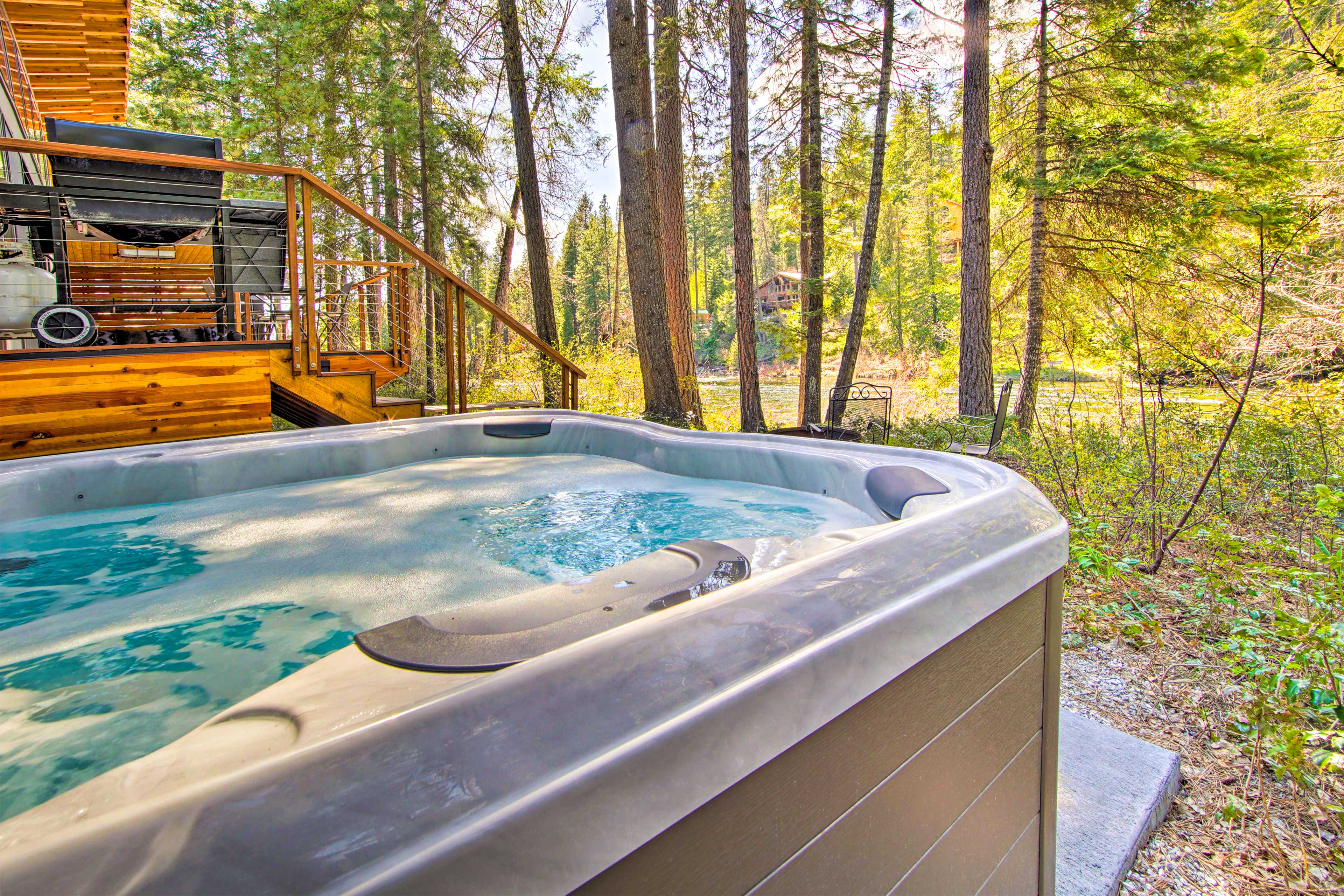 Deck | Hot Tub | Wooded Views