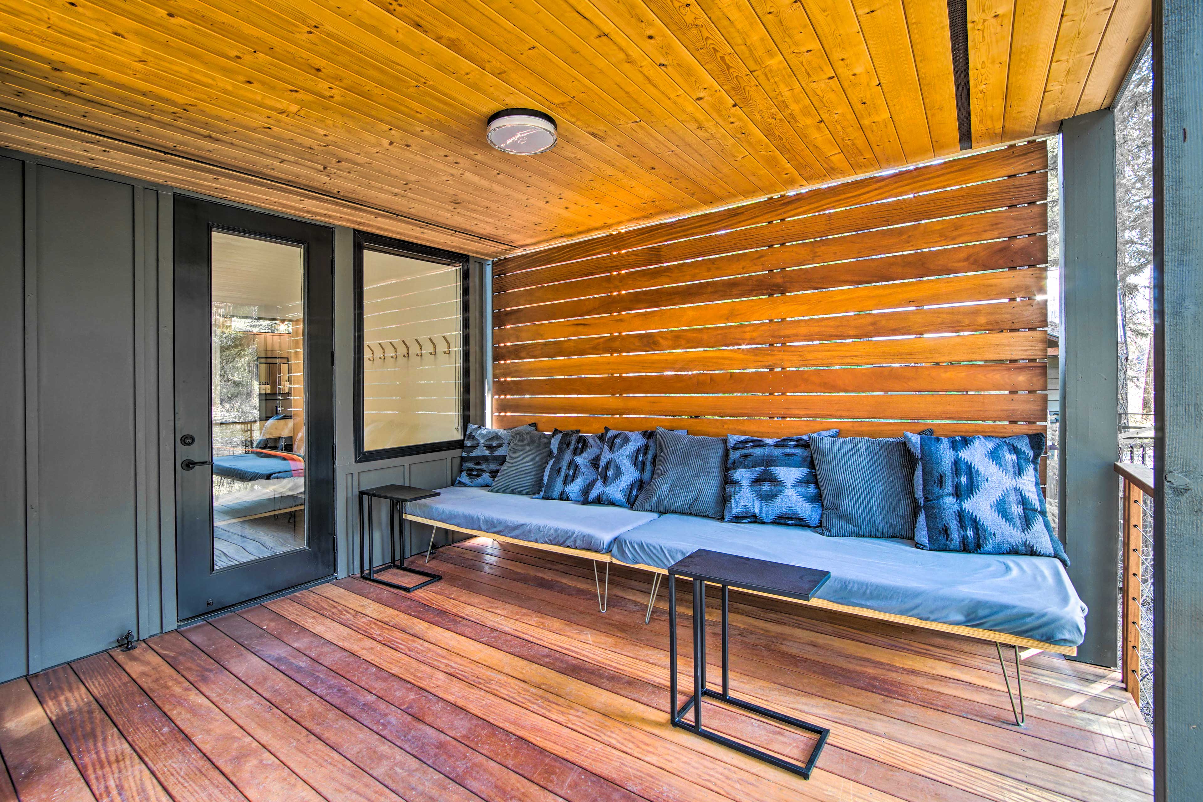 Partially Covered Deck | Access to Bedroom 1
