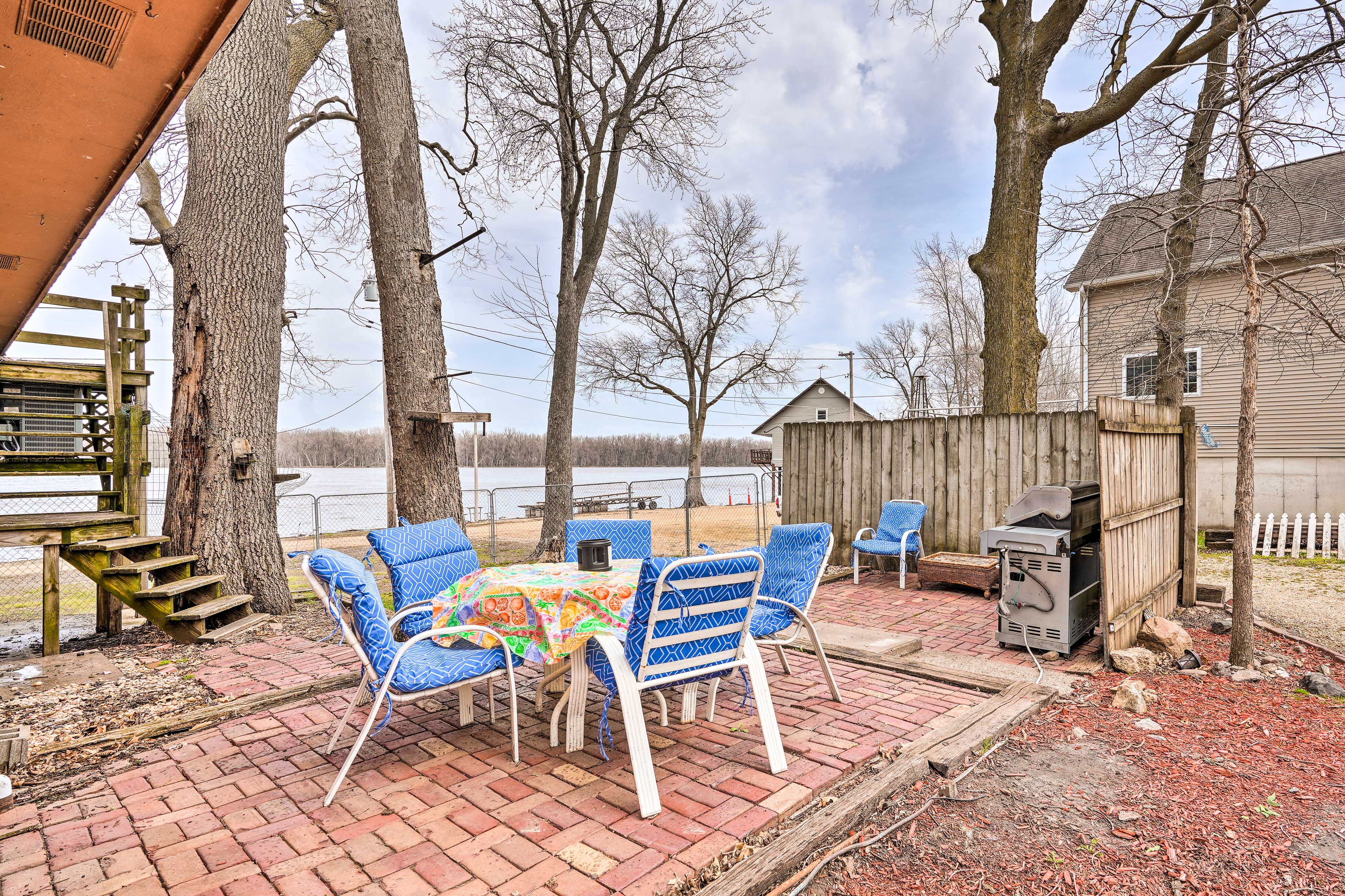 Patio | Wooded Views | Gas Grill