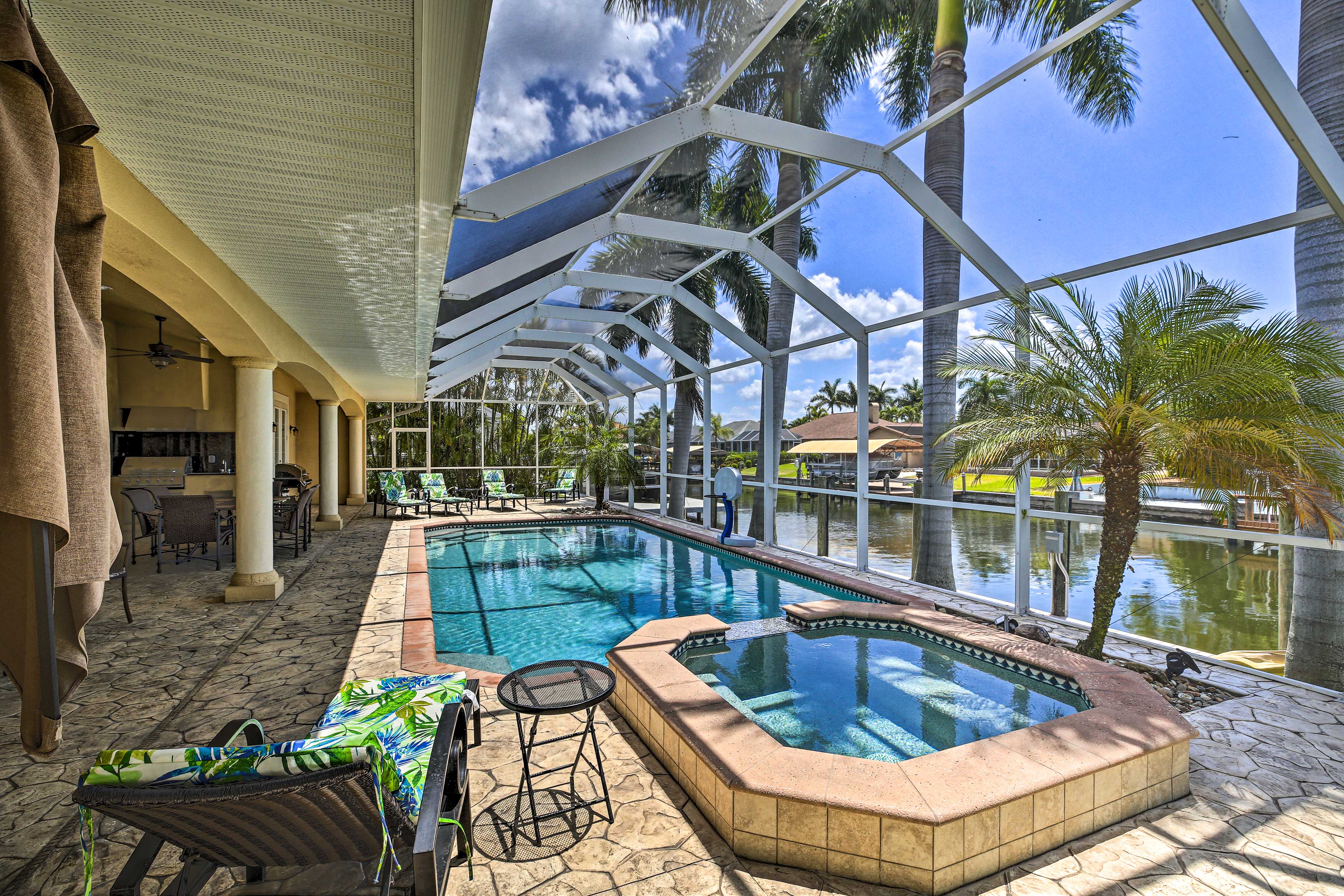 Cape Coral Vacation Rental | 2,678 Sq Ft | 4BR | 4BA | 1 Small Step to Enter