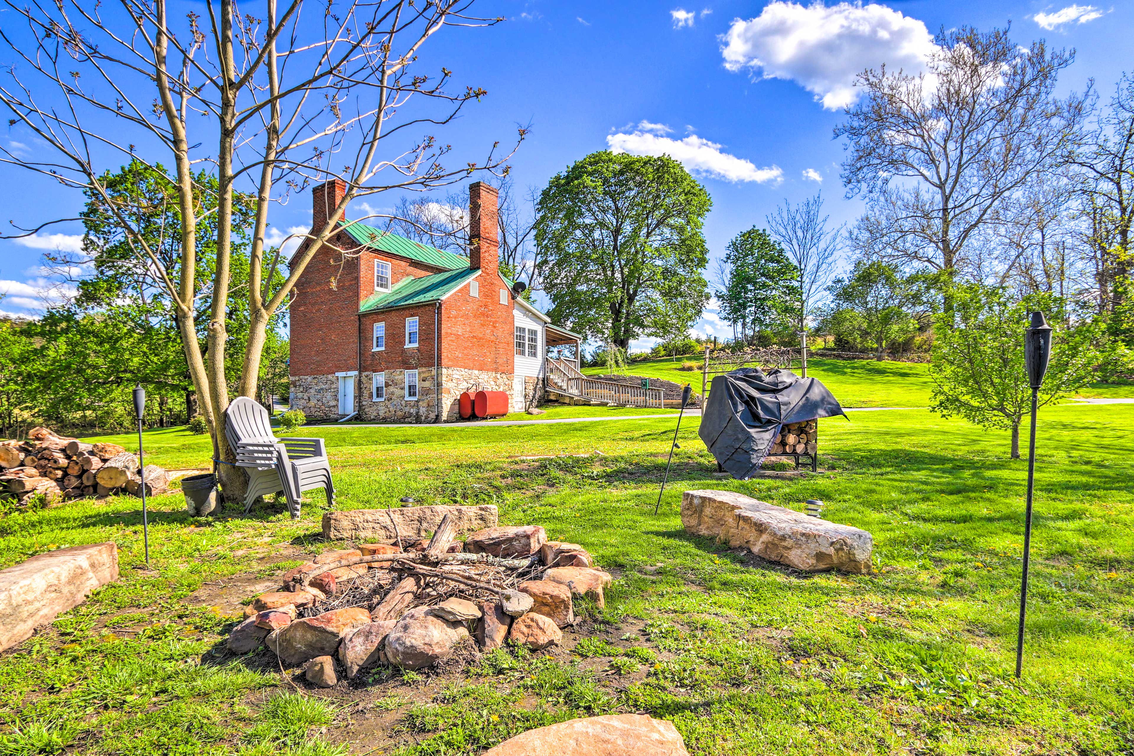 Backyard | Wood-Burning Fire Pit | Gas Grill