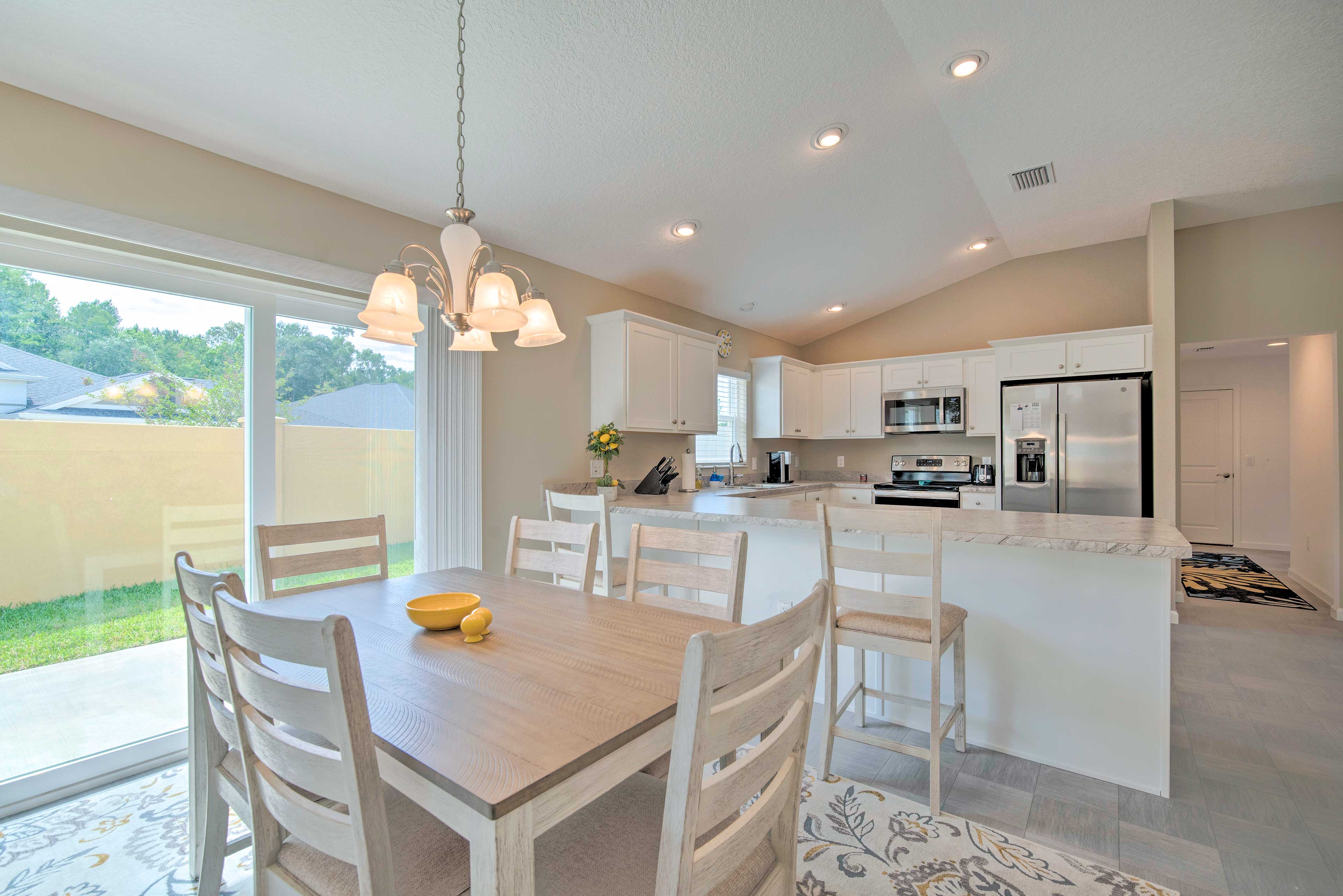 Dining Area | Fully Equipped Kitchen | Dishware + Flatware