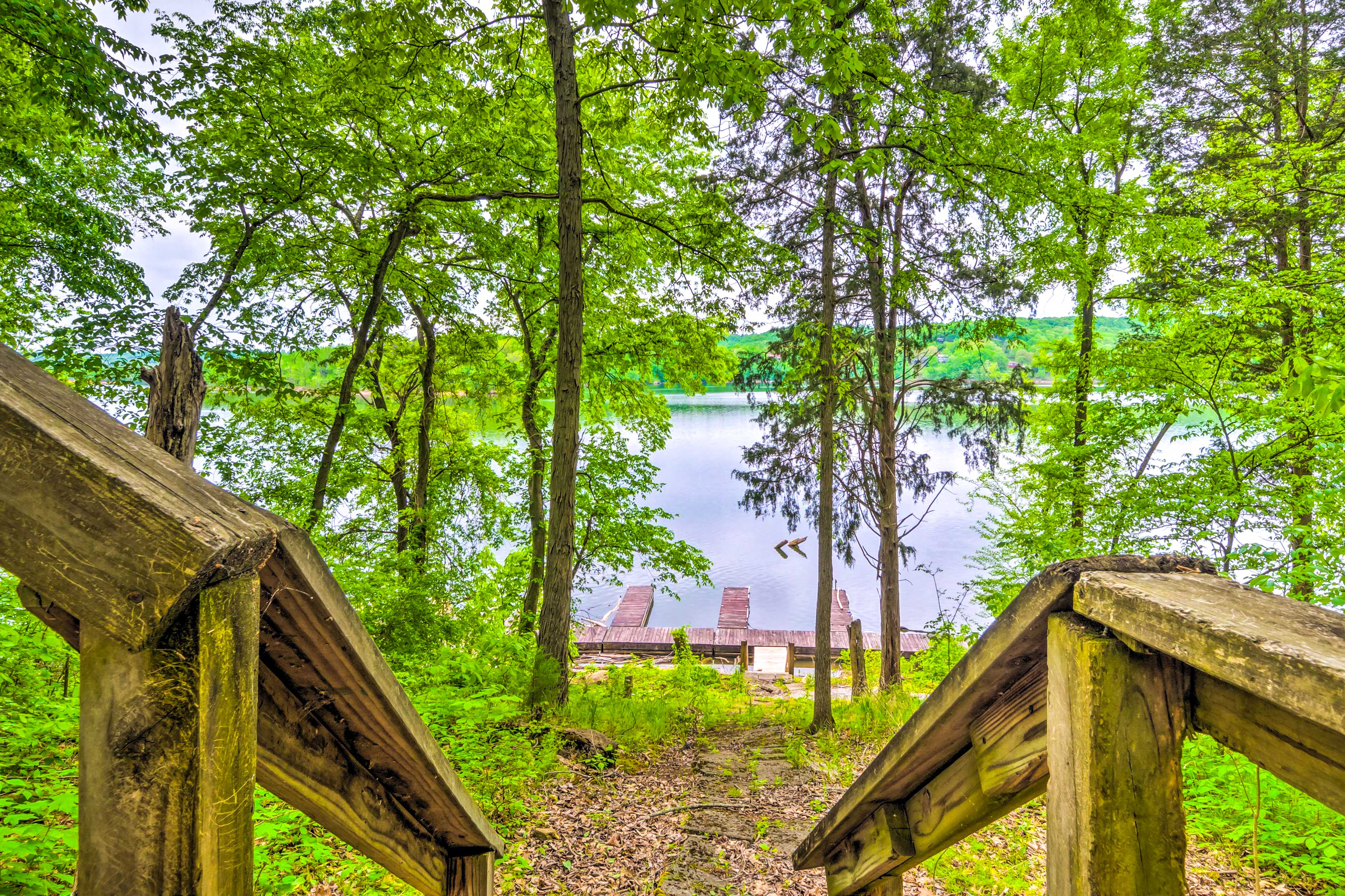 Stairs to Lake